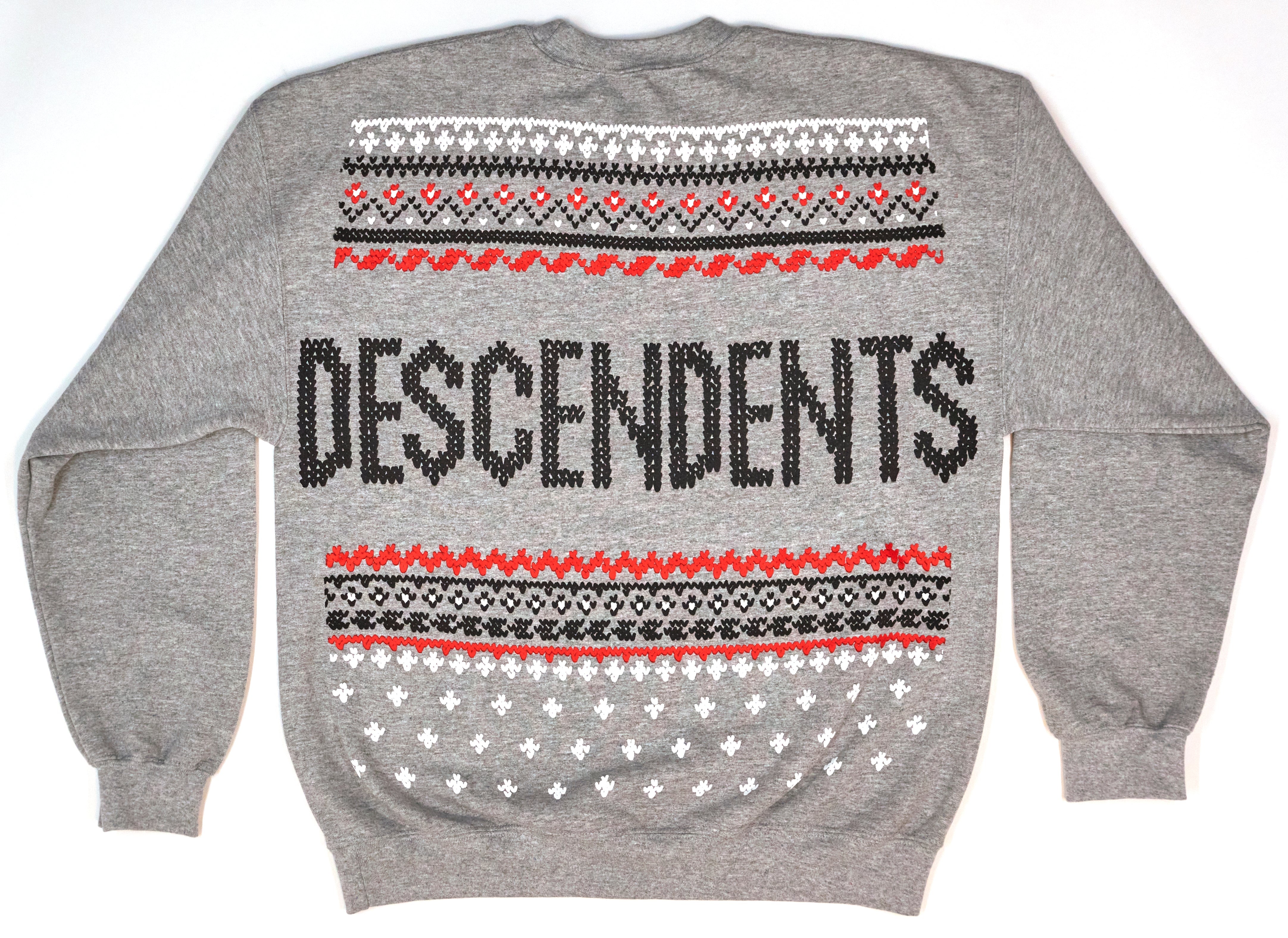 Descendents - Christmas / Holiday Grey Crew Neck Sweat Shirt Size Large