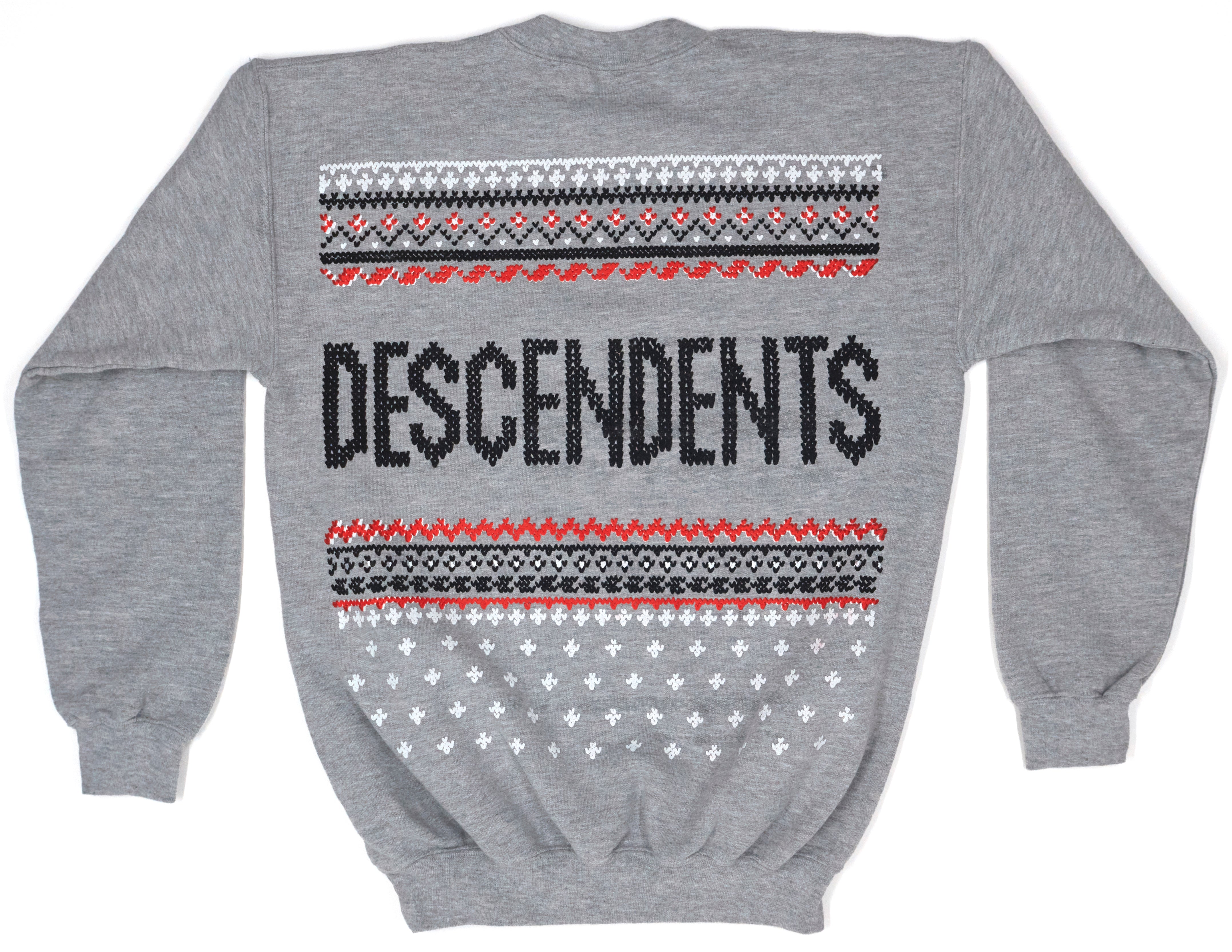 Descendents - Christmas / Holiday Grey Crew Neck Sweat Shirt Size Youth Large