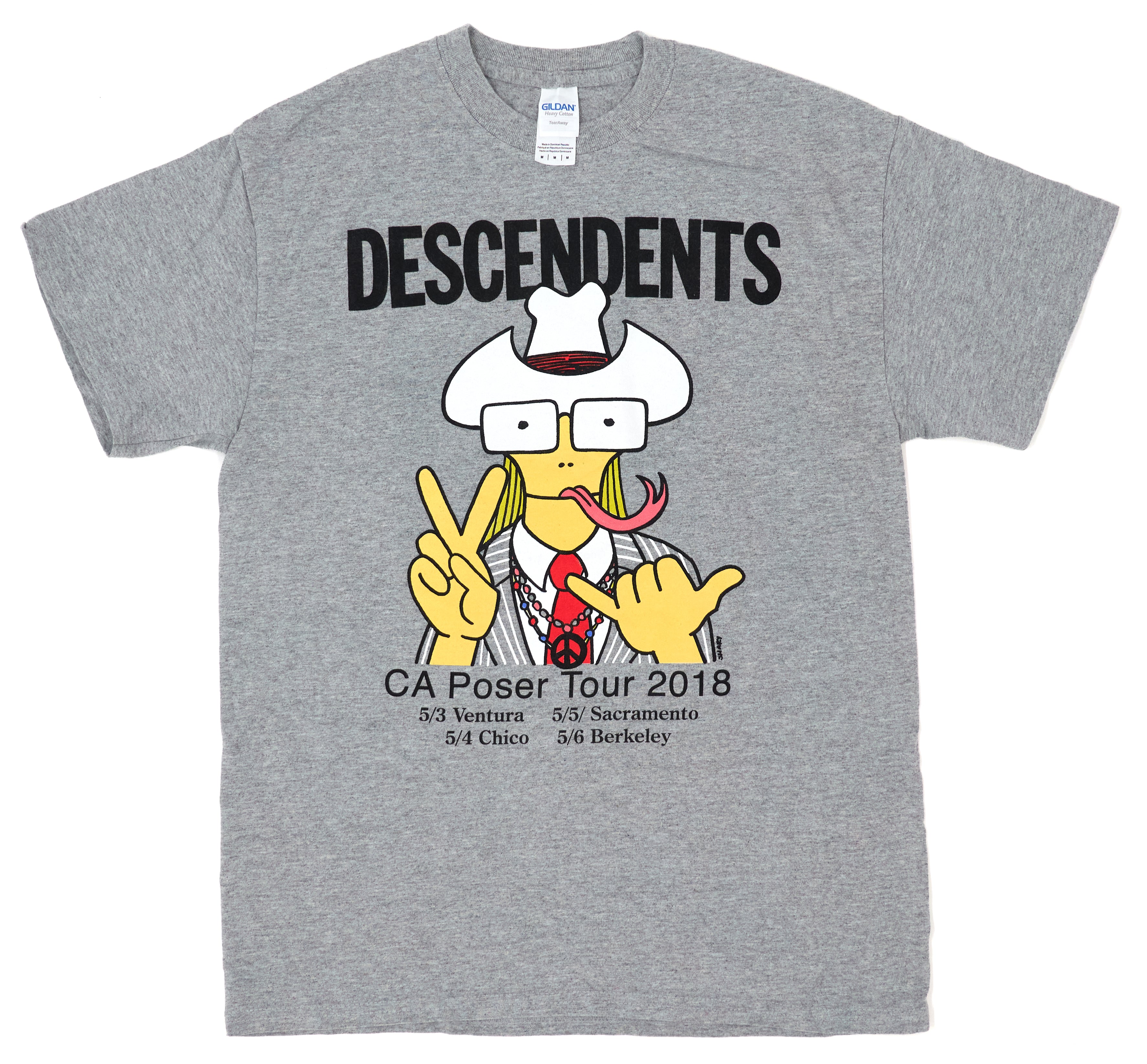 Descendents - Cowboy Milo CA Poser 2018 Tour Shirt Size Medium