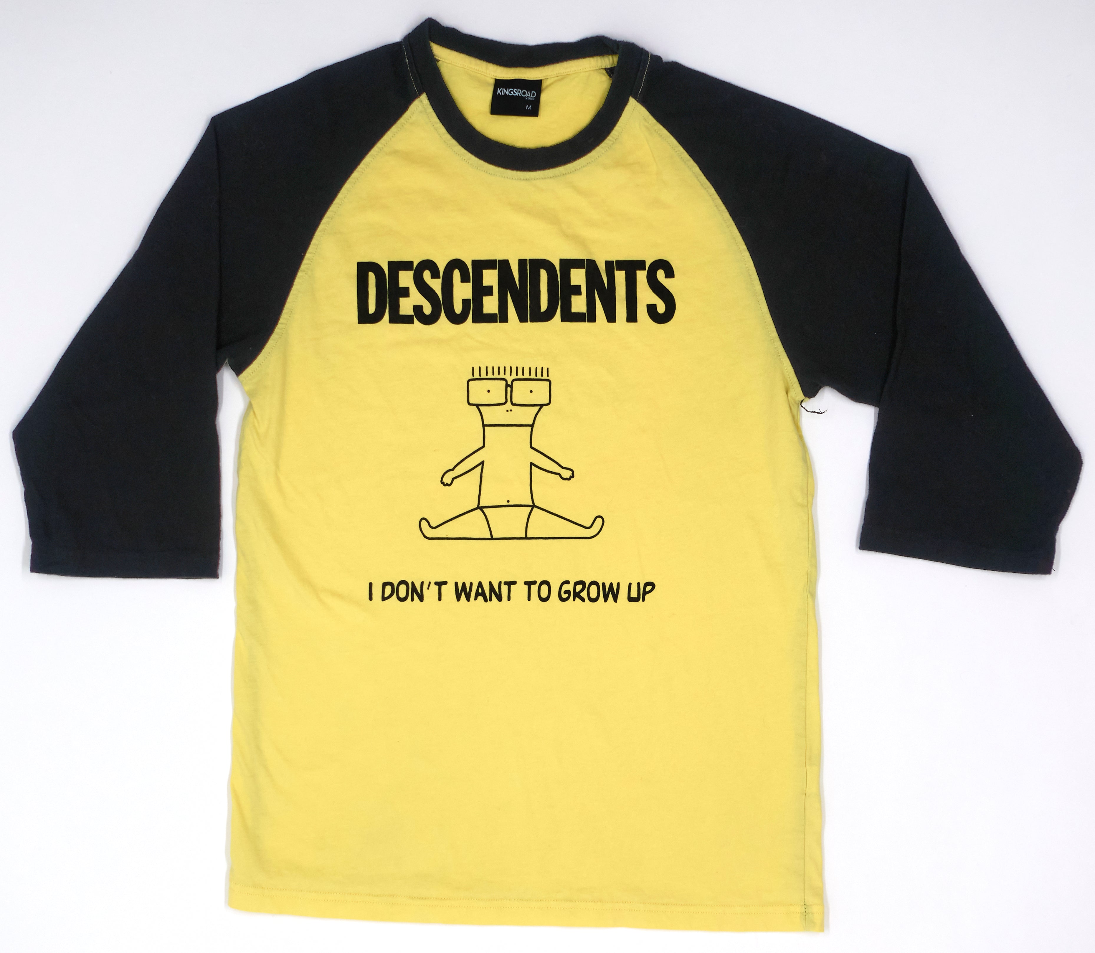 Descendents - I Don't Want To Grow Up Yellow Raglan Tour Shirt Size Medium