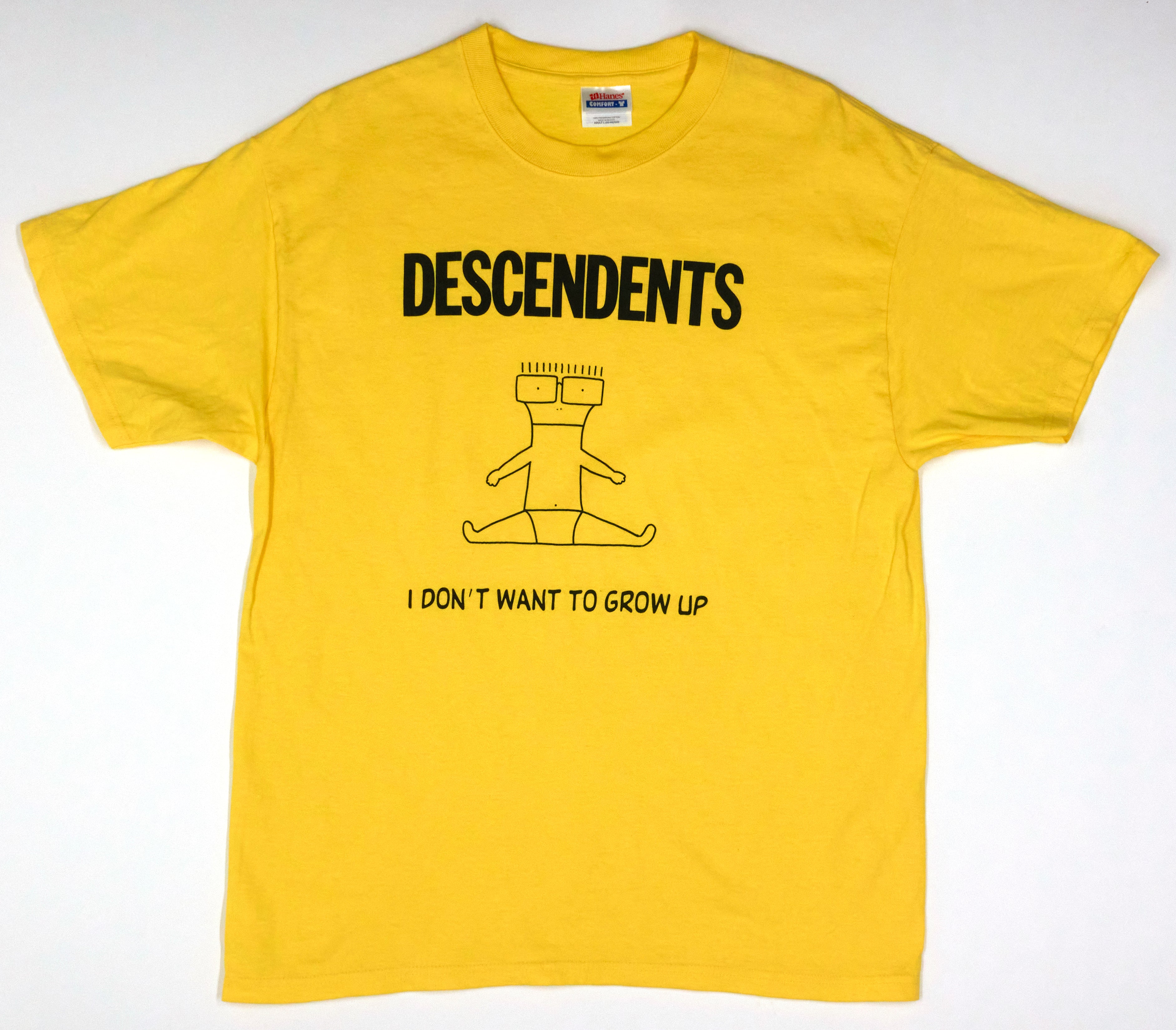 Descendents - I Don't Want To Grow Up Yellow Tour Shirt Size Large