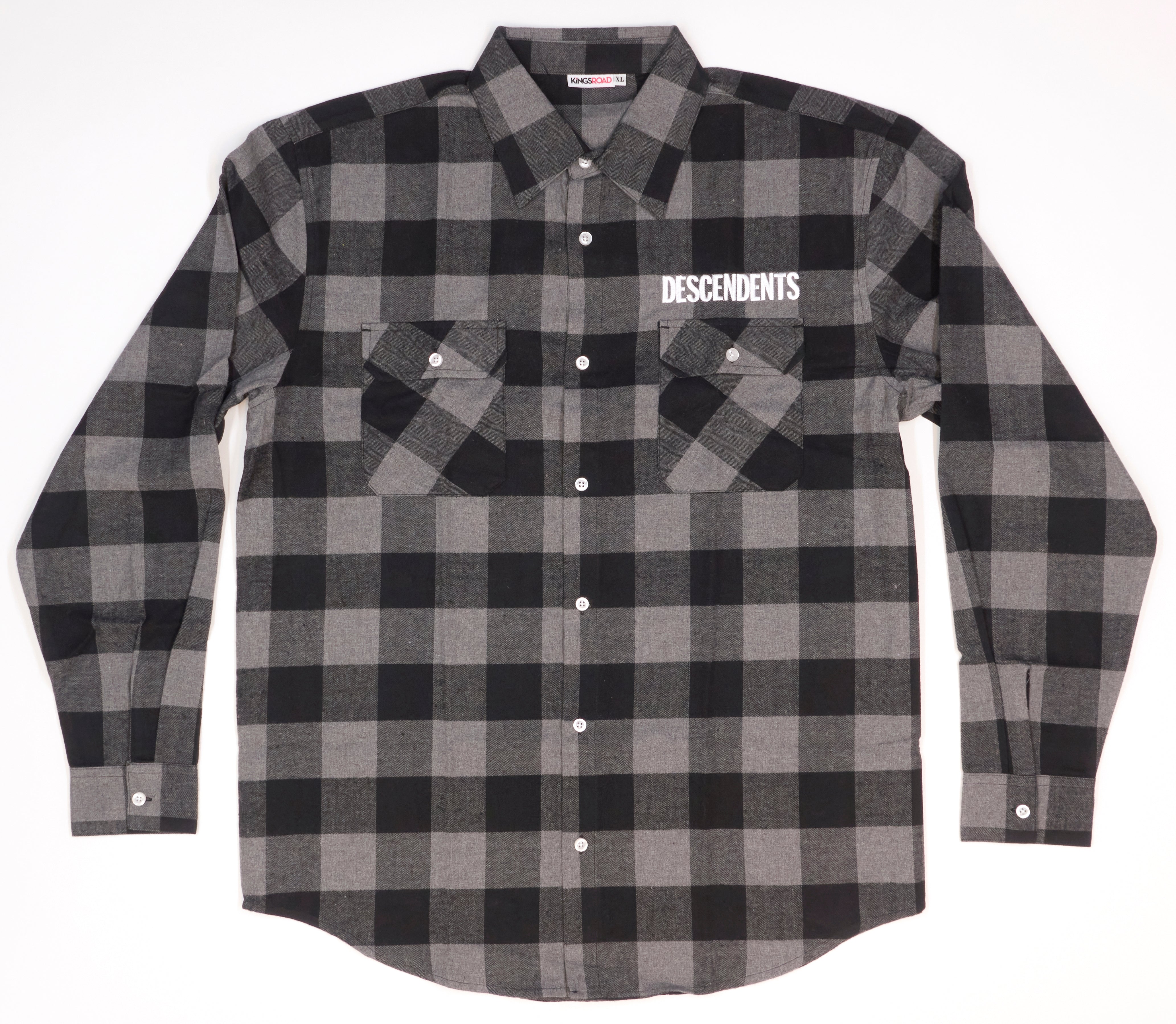 Descendents - Milo Black And Grey Button Up Tour Flannel Shirt Size XL