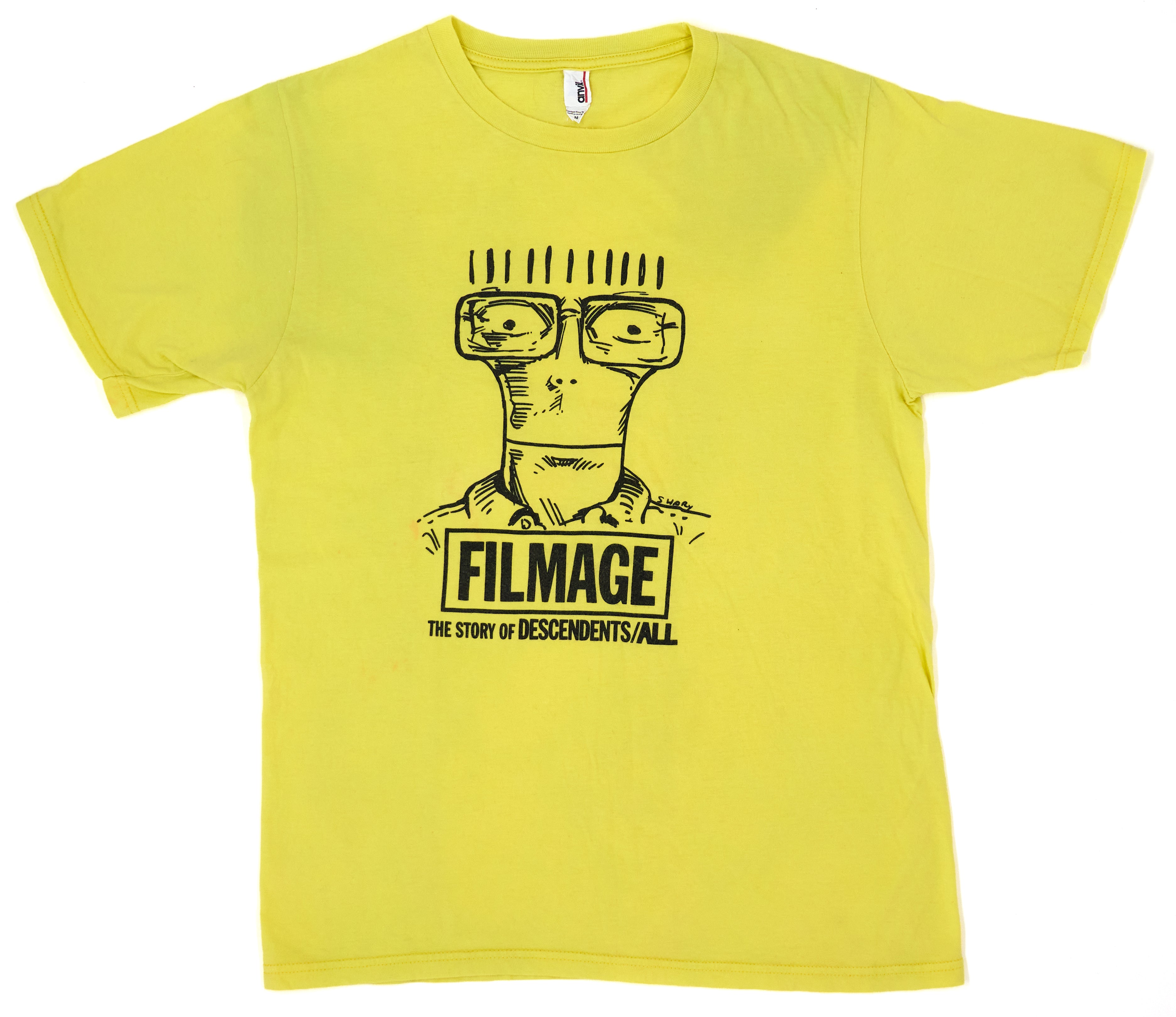 Descendents / ALL - Filmage Movie Premiere Shirt Yellow Size Medium