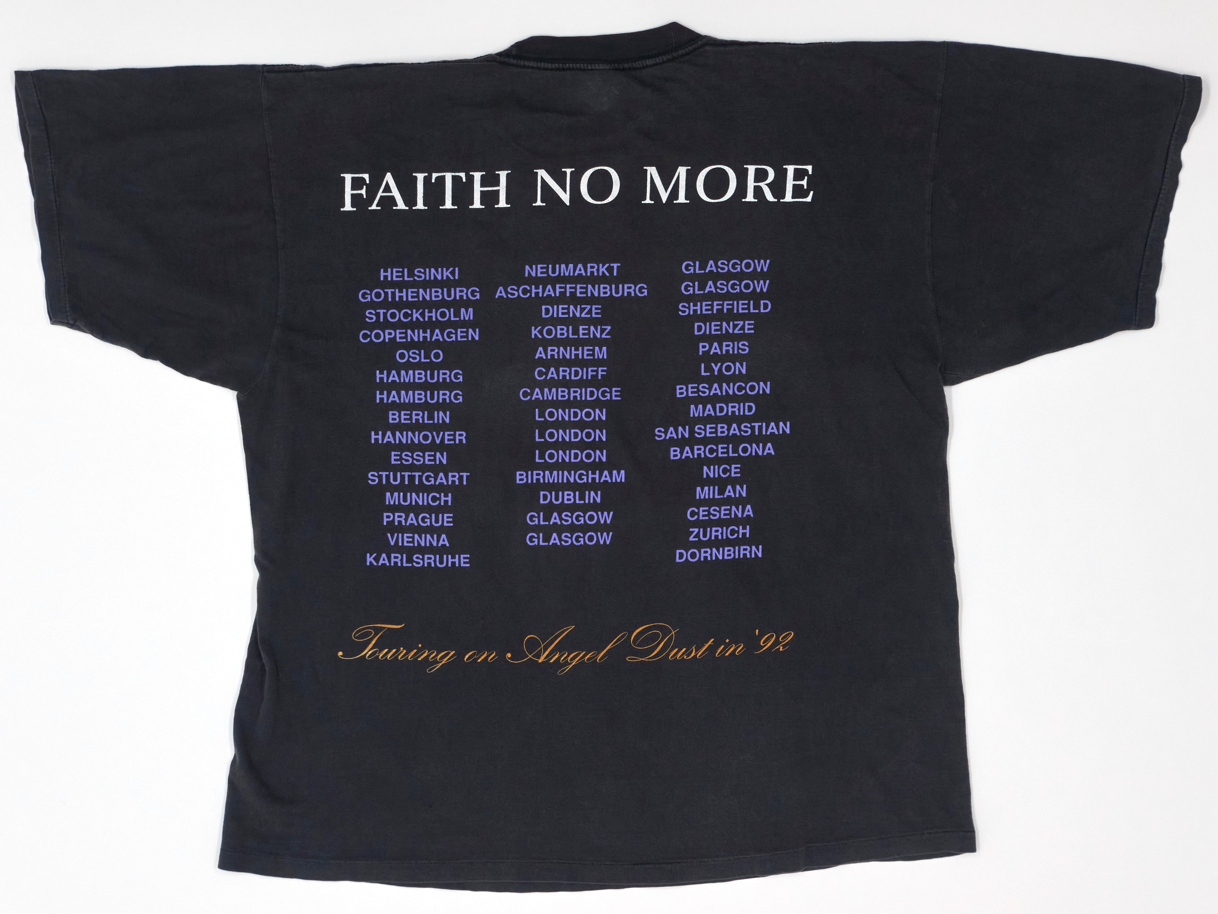 Faith No More - Angel Dust 1992 EU Tour Issue Shirt Size XL