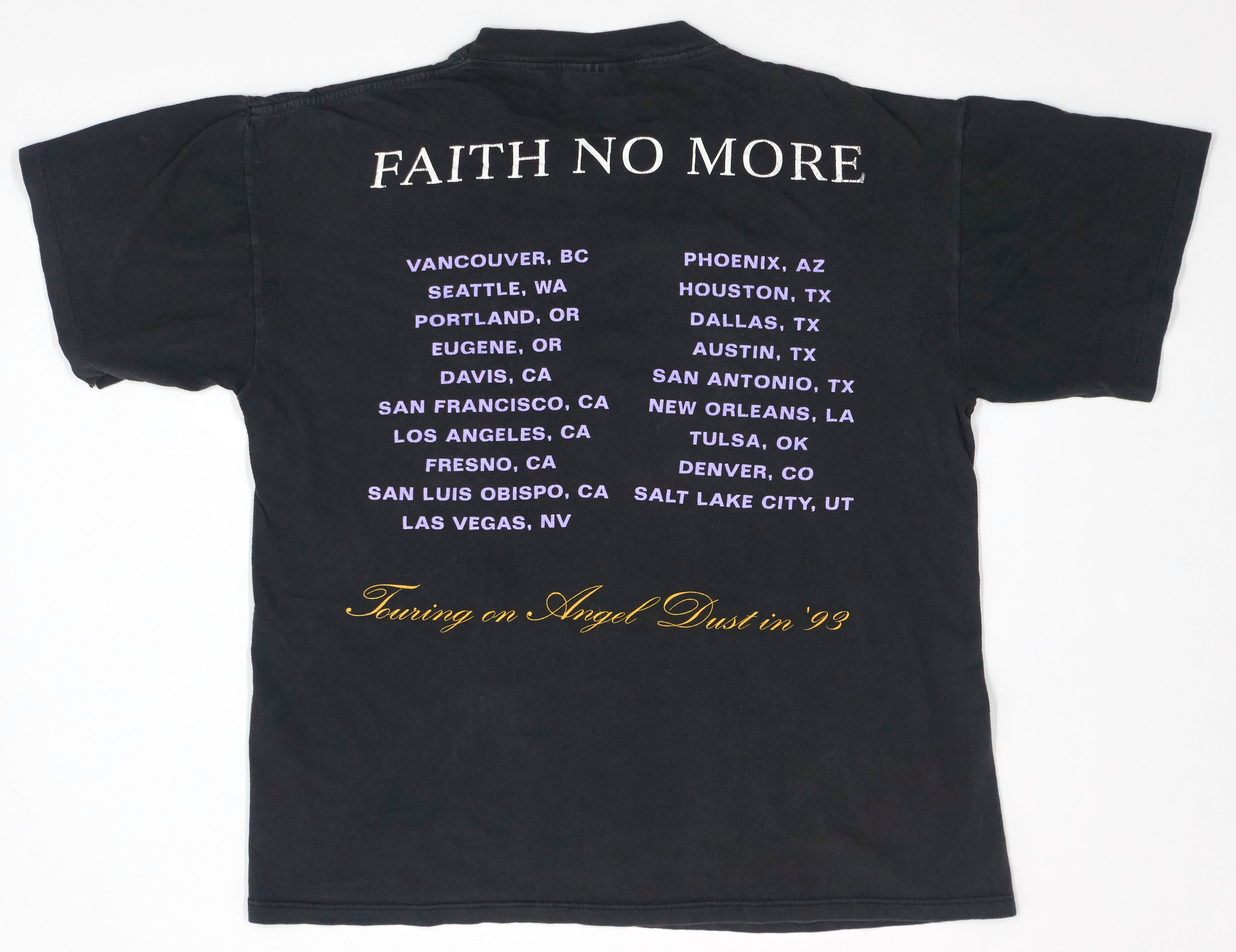 Faith No More - Angel Dust 1993 USA Tour Issue Shirt Size Large