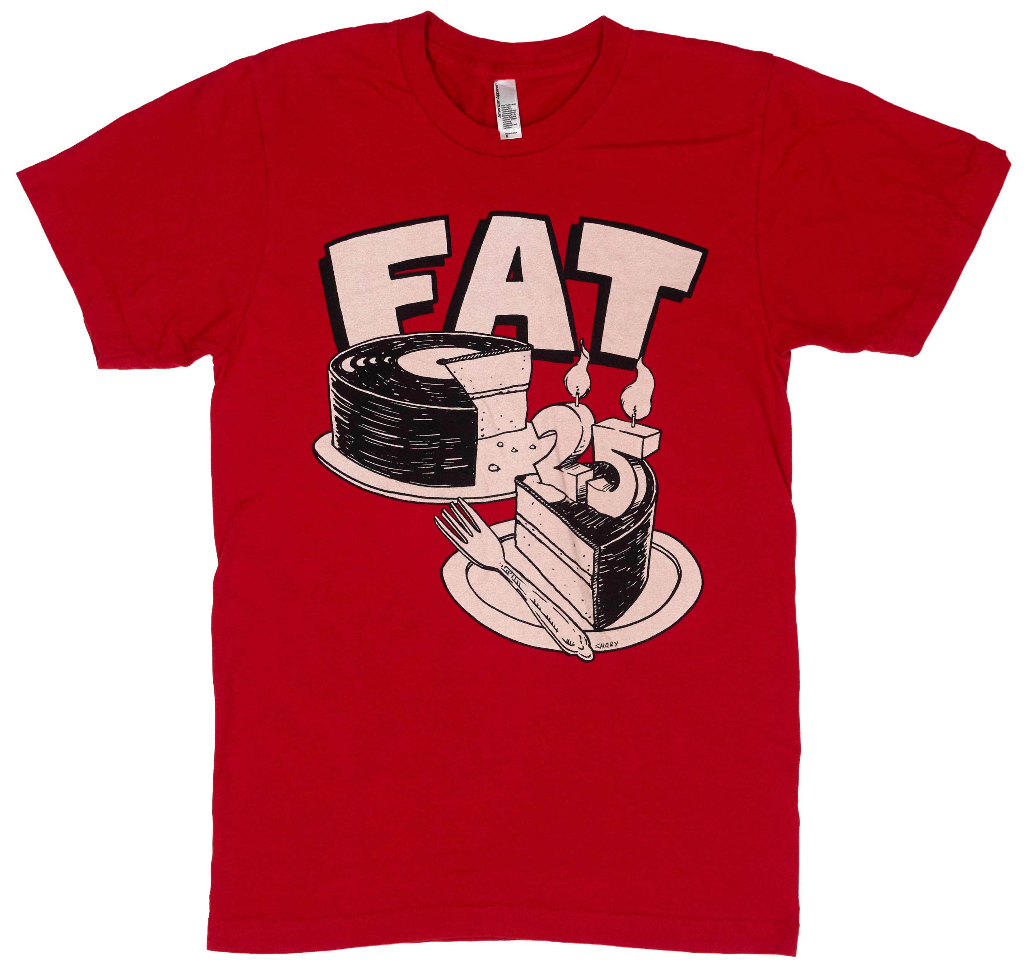 Fat Wreck Chords - Eat Cake 25th Anniversary Logo Shirt Size Small (Copy)