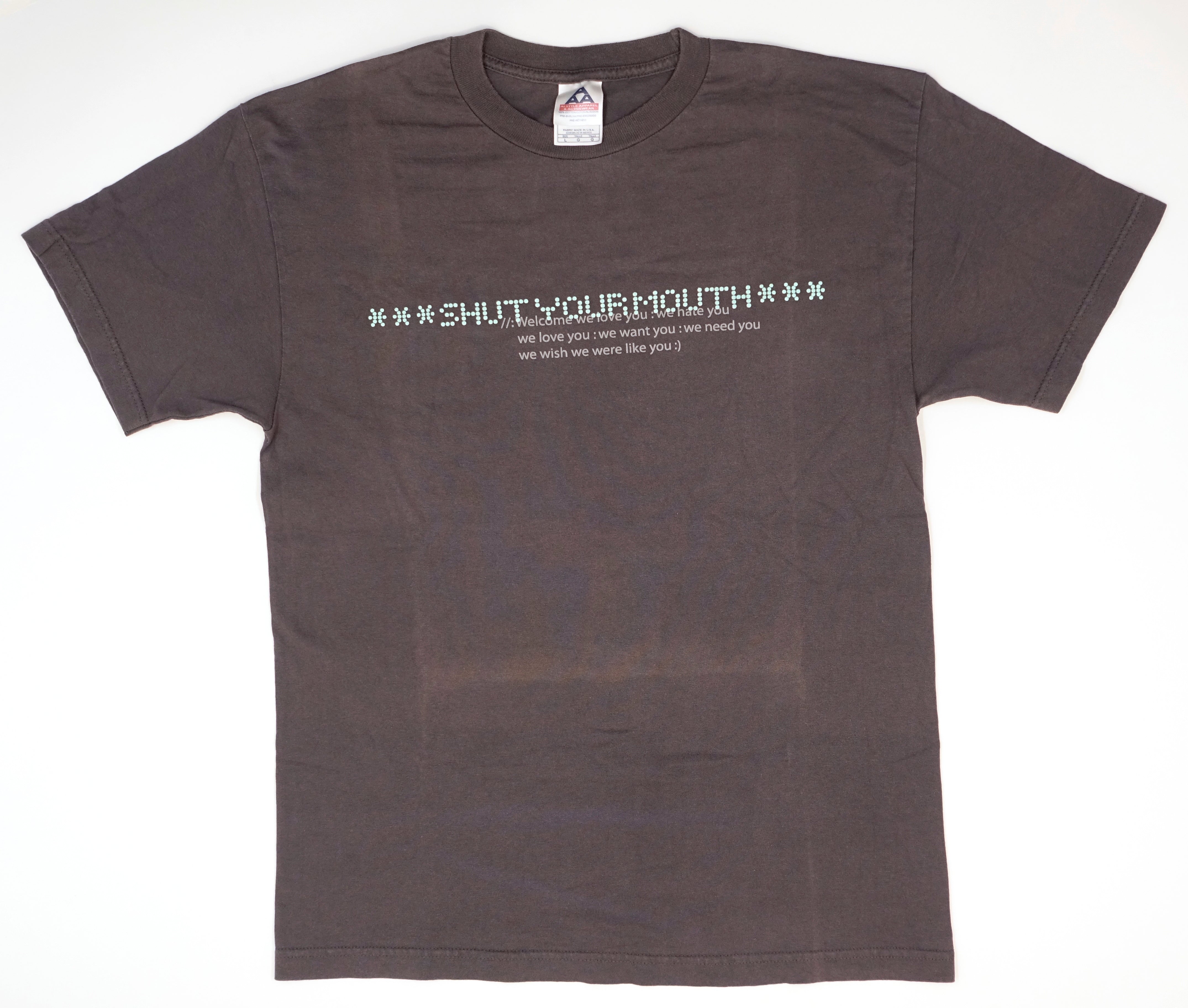 Garbage - Shut Your Mouth 2002 World Tour Shirt Size Large