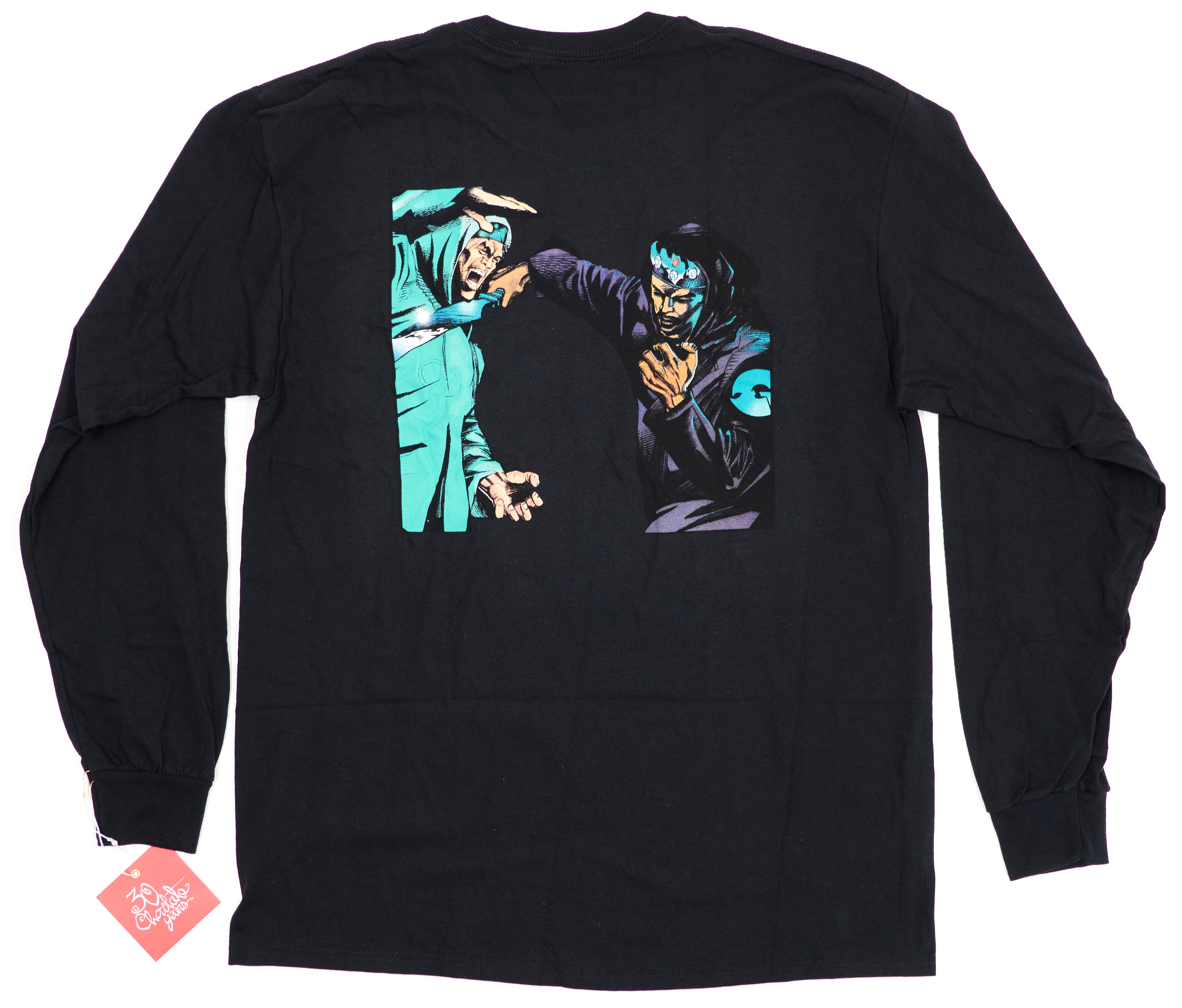 Genius GZA - Liquid Swords Chocolate Skateboards Hip Hop 50 Long Sleeve Shirt Size Large