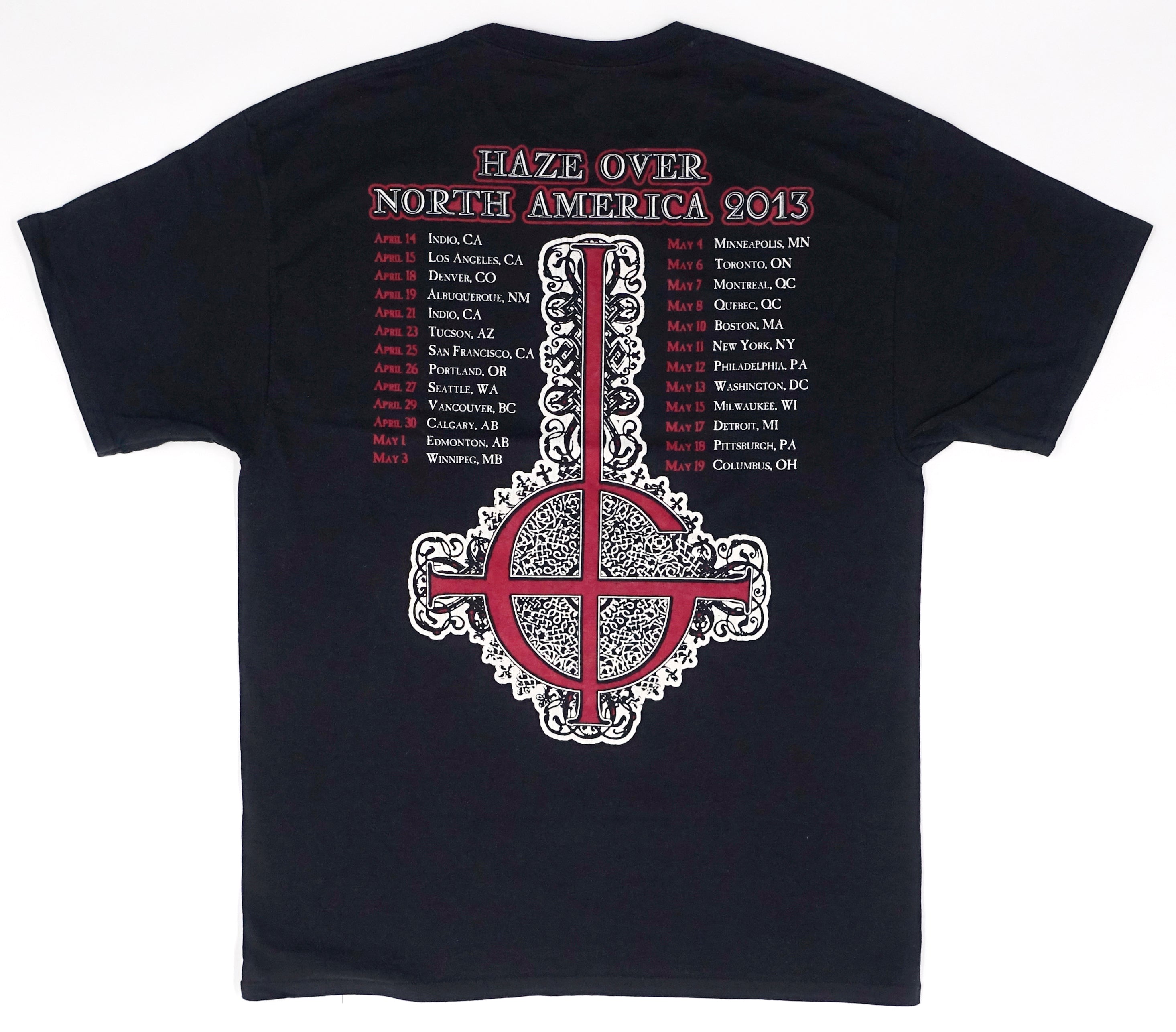 Ghost ‎– Haze Over North American 2013 Tour Shirt Size Large