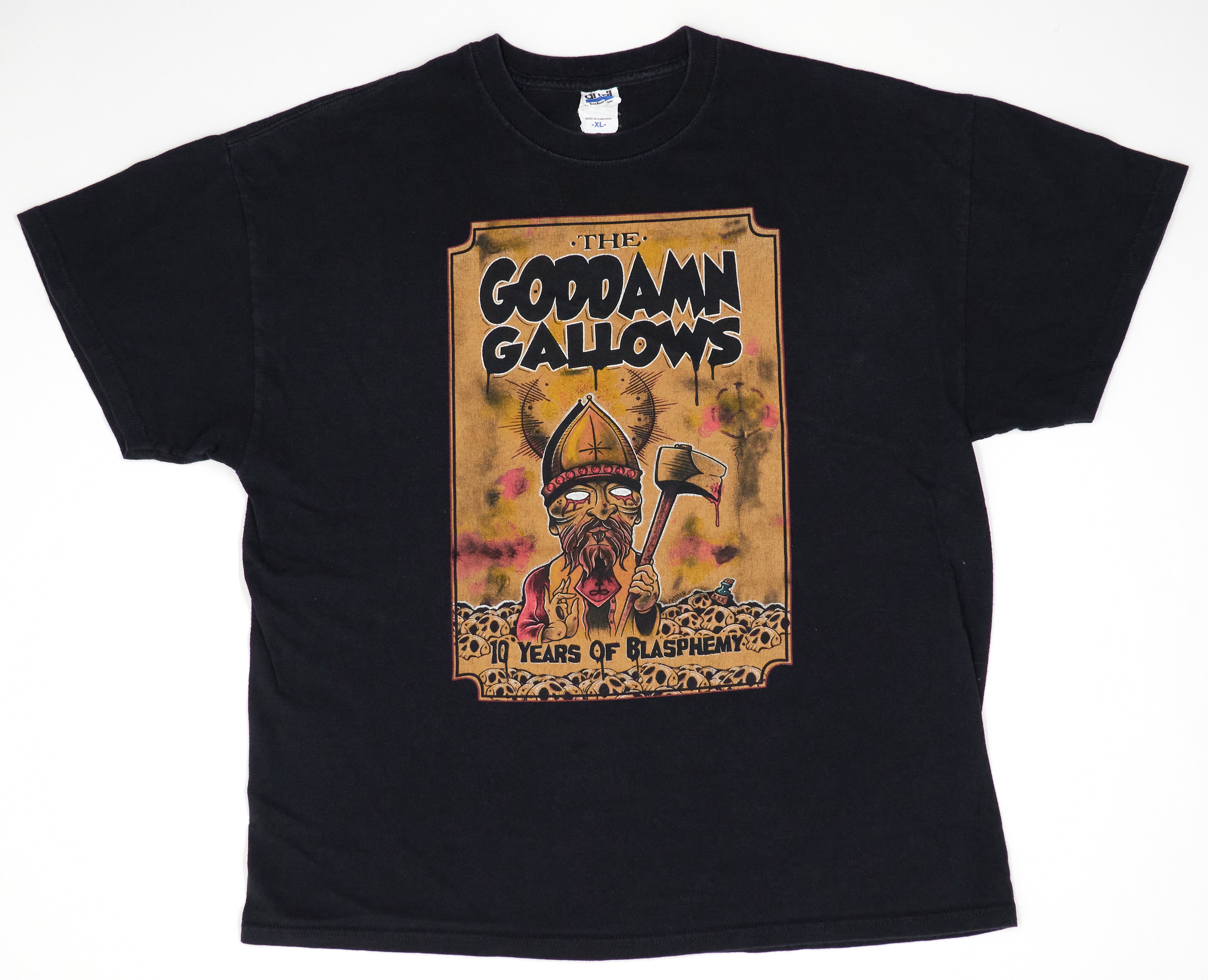 Goddamn Gallows – 10 Years Of Blasphemy 2017 Tour Shirt Size XL