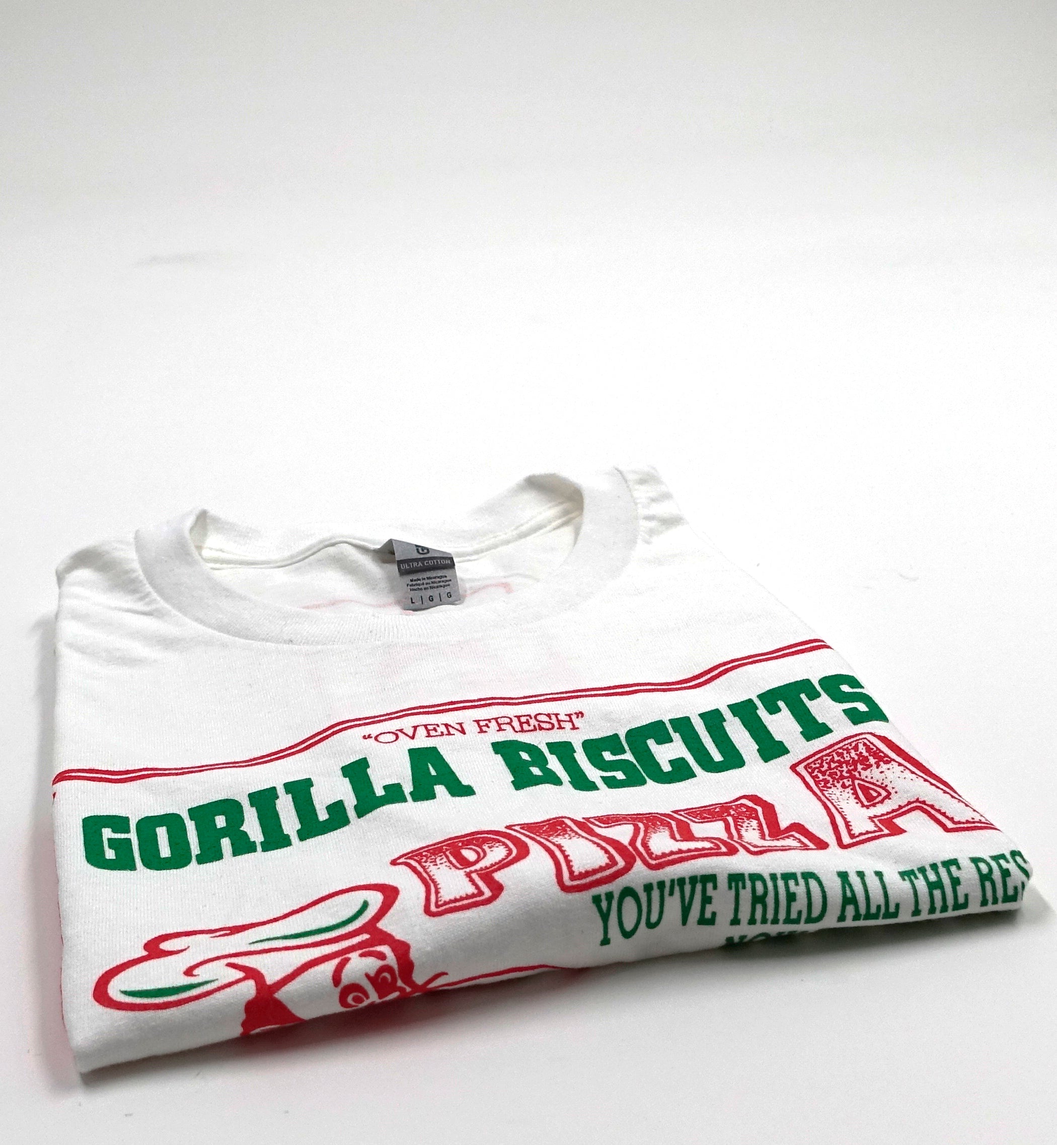 Gorilla Biscuits ‎– Oven Fresh Pizza Shirt Size Large