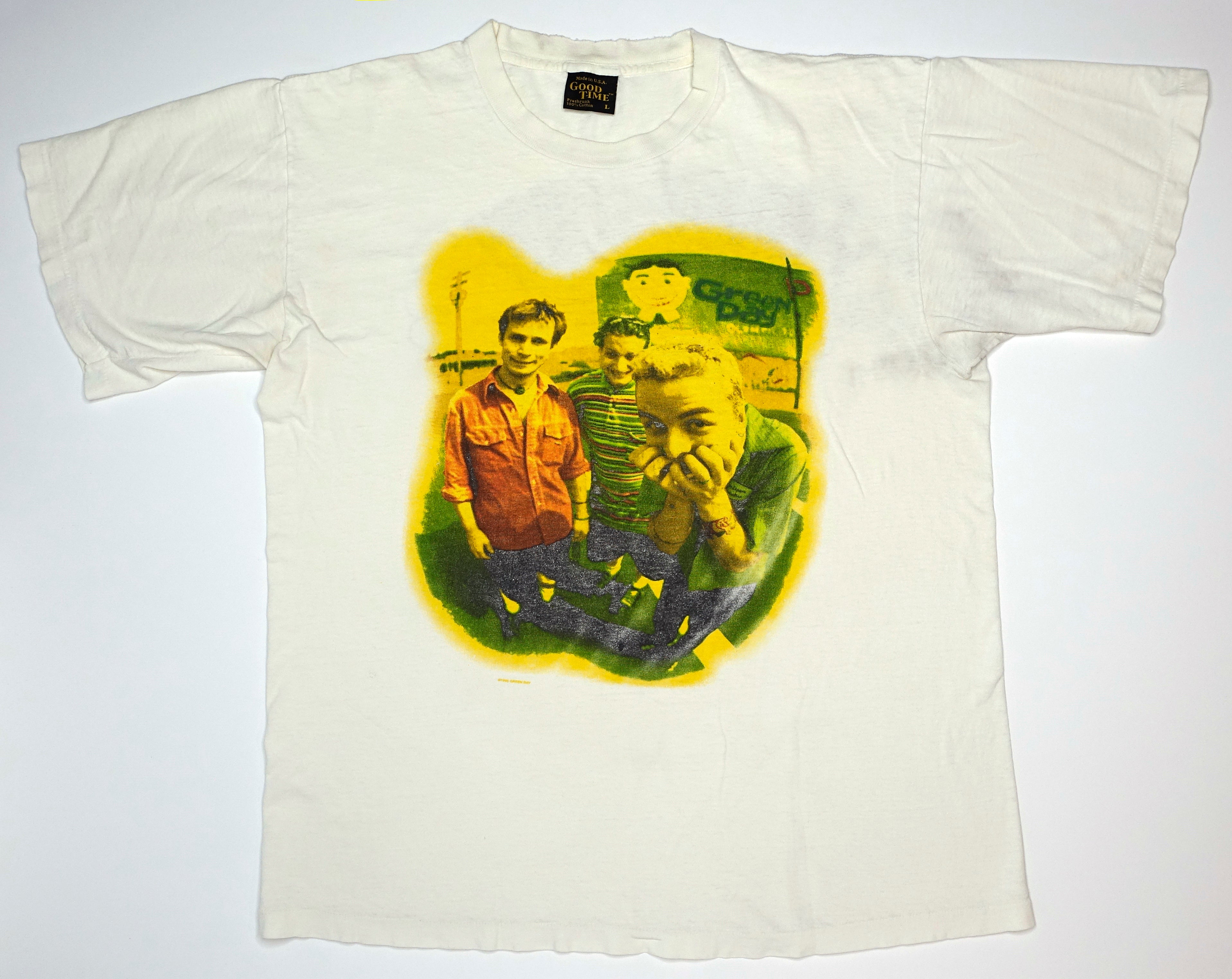 Green Day - Dookie Band Photo 1995 Tour Shirt Size XL