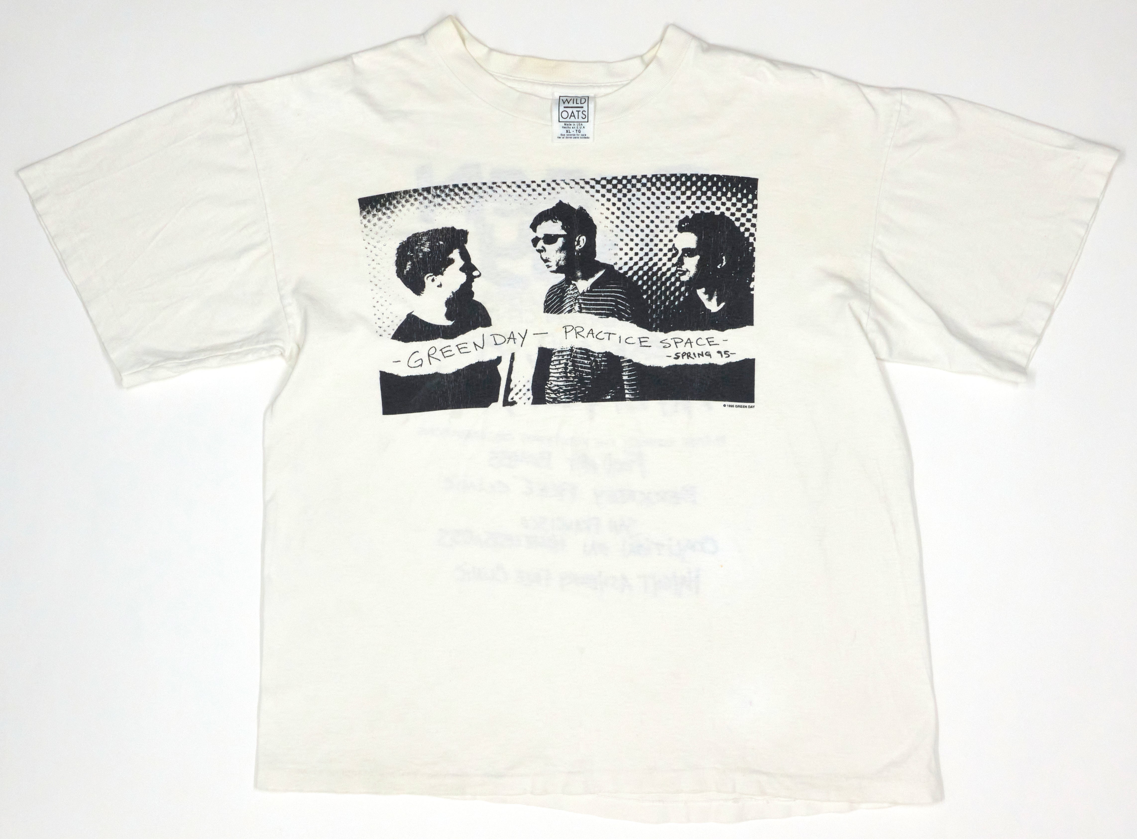 Green Day - Practice Space Oakland '95 Shirt Size XL