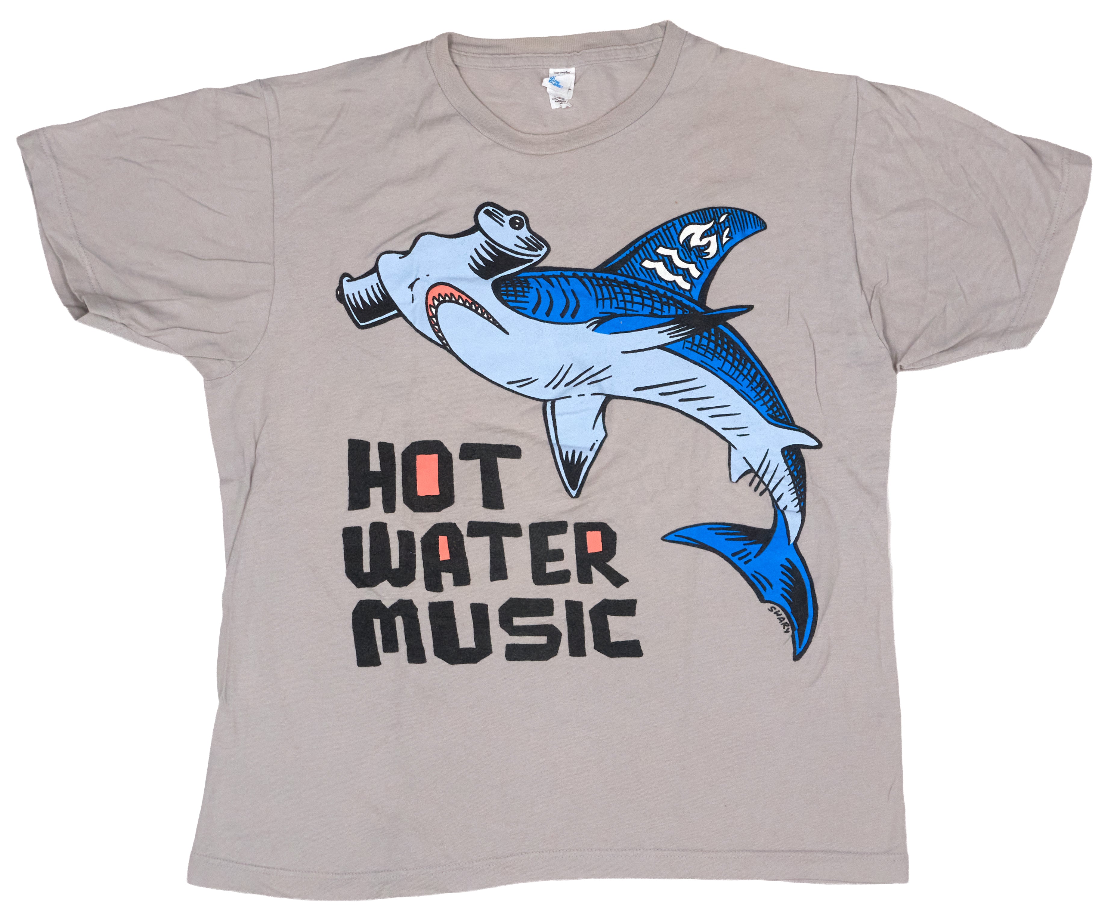 Hot Water Music - Shary Hammer Head Shark Tour Shirt Size Medium