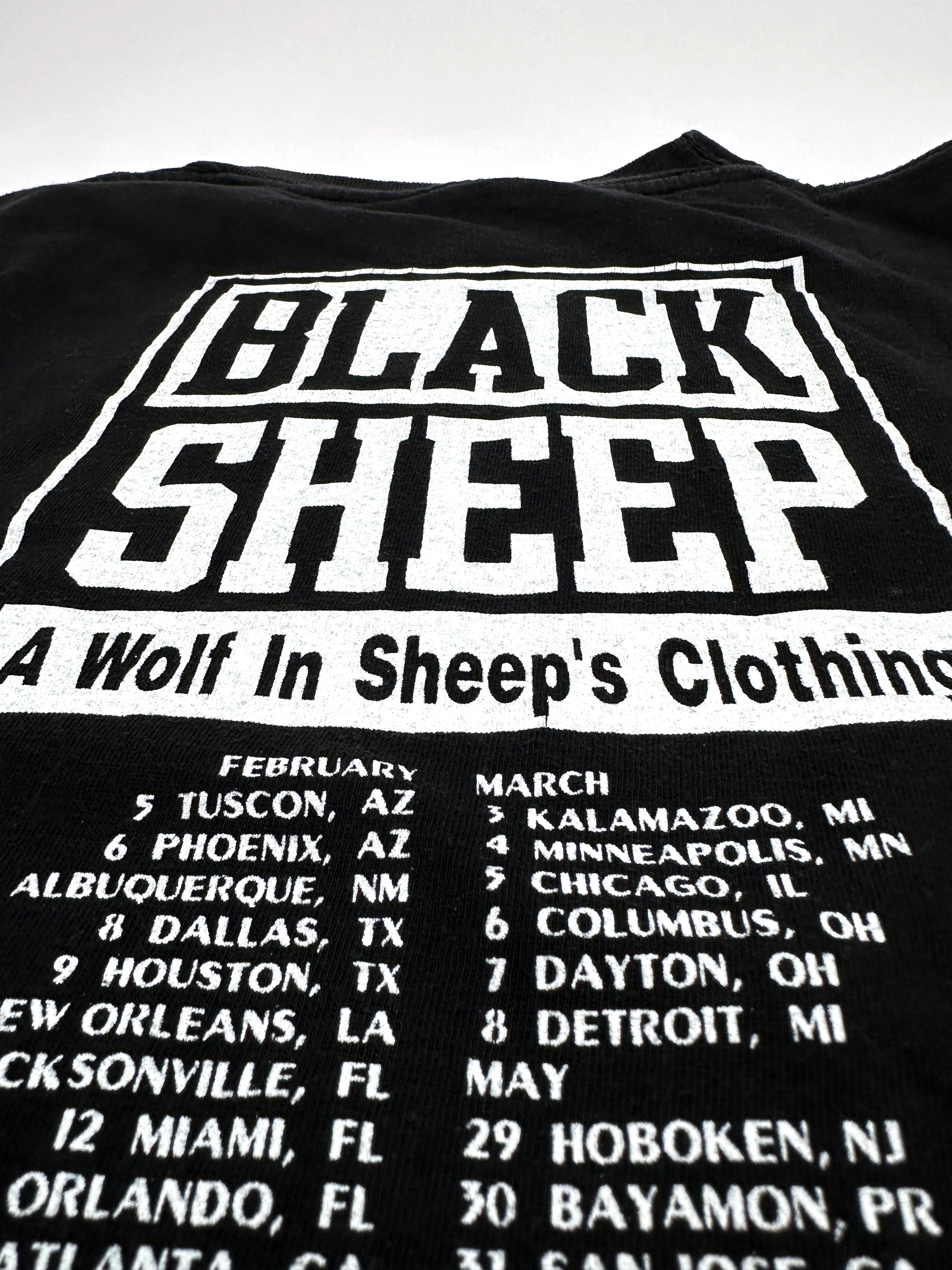 Black Sheep - A Wolf In Wolfs Clothing 1992 World Tour Shirt Size XL