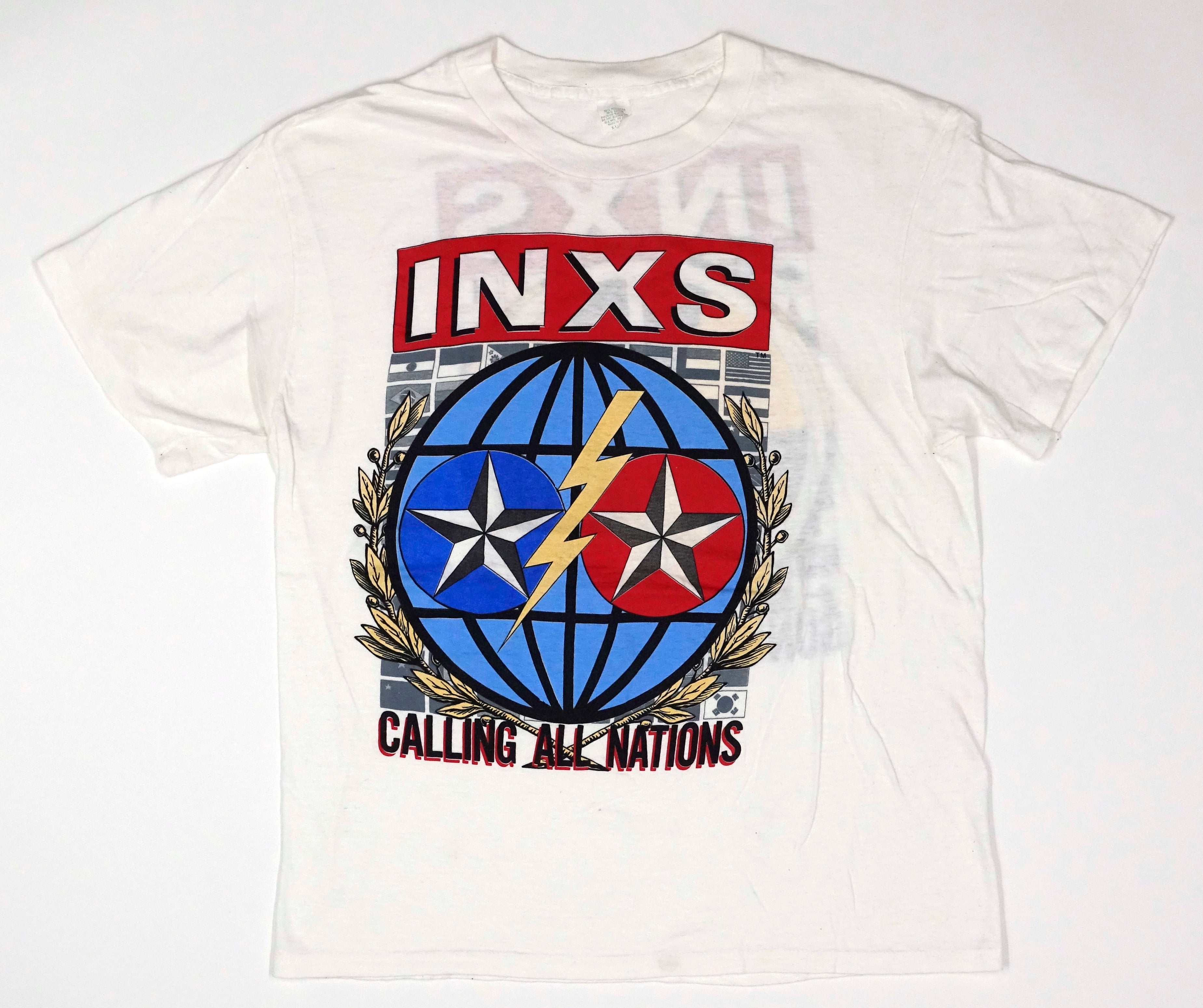 INXS - Calling All Nations Guns in The Sky World 1988 Tour Shirt Size XL