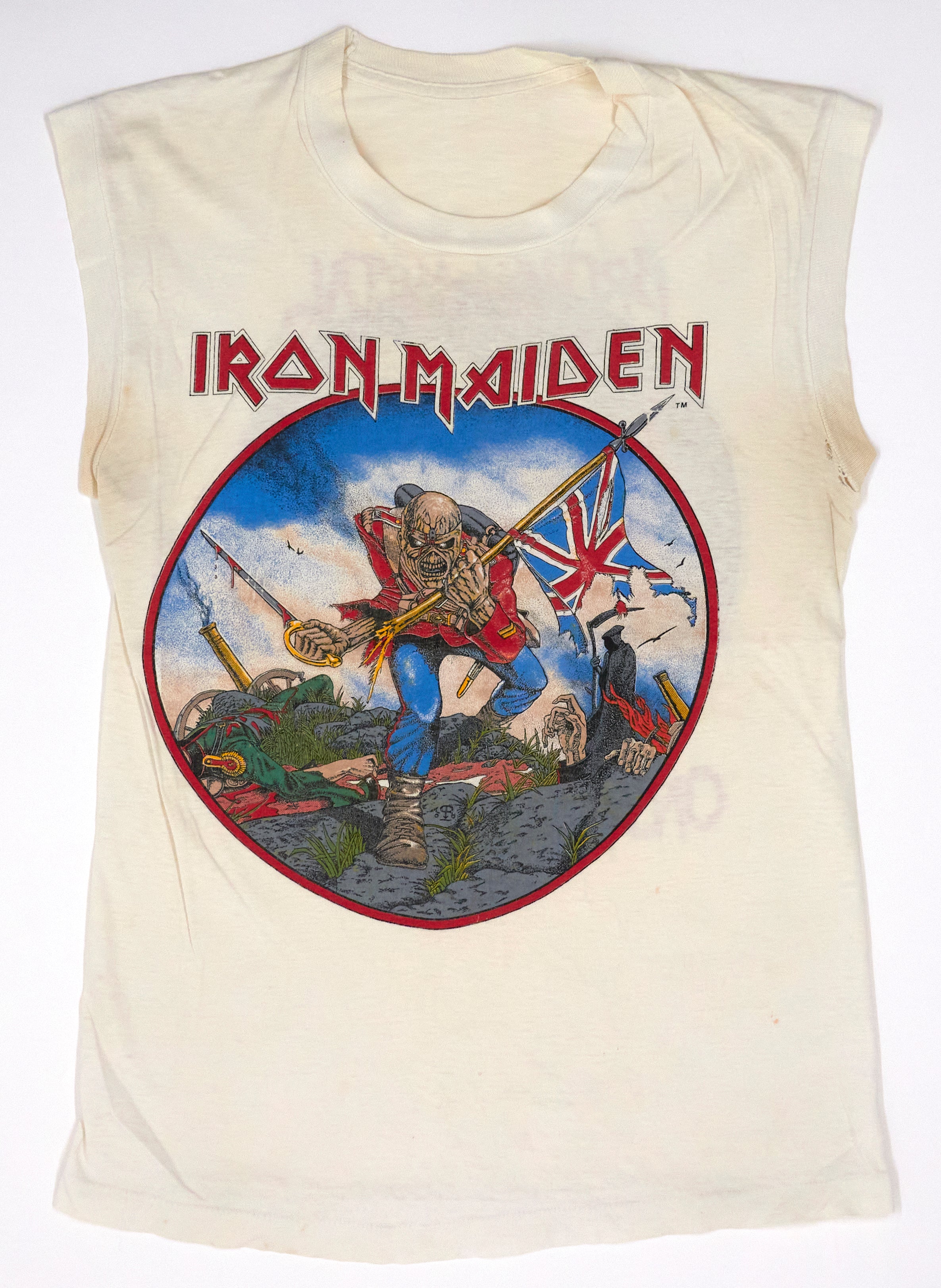 Iron Maiden – British Metal Onslaught 1983 Sleeveless Shirt Size Large