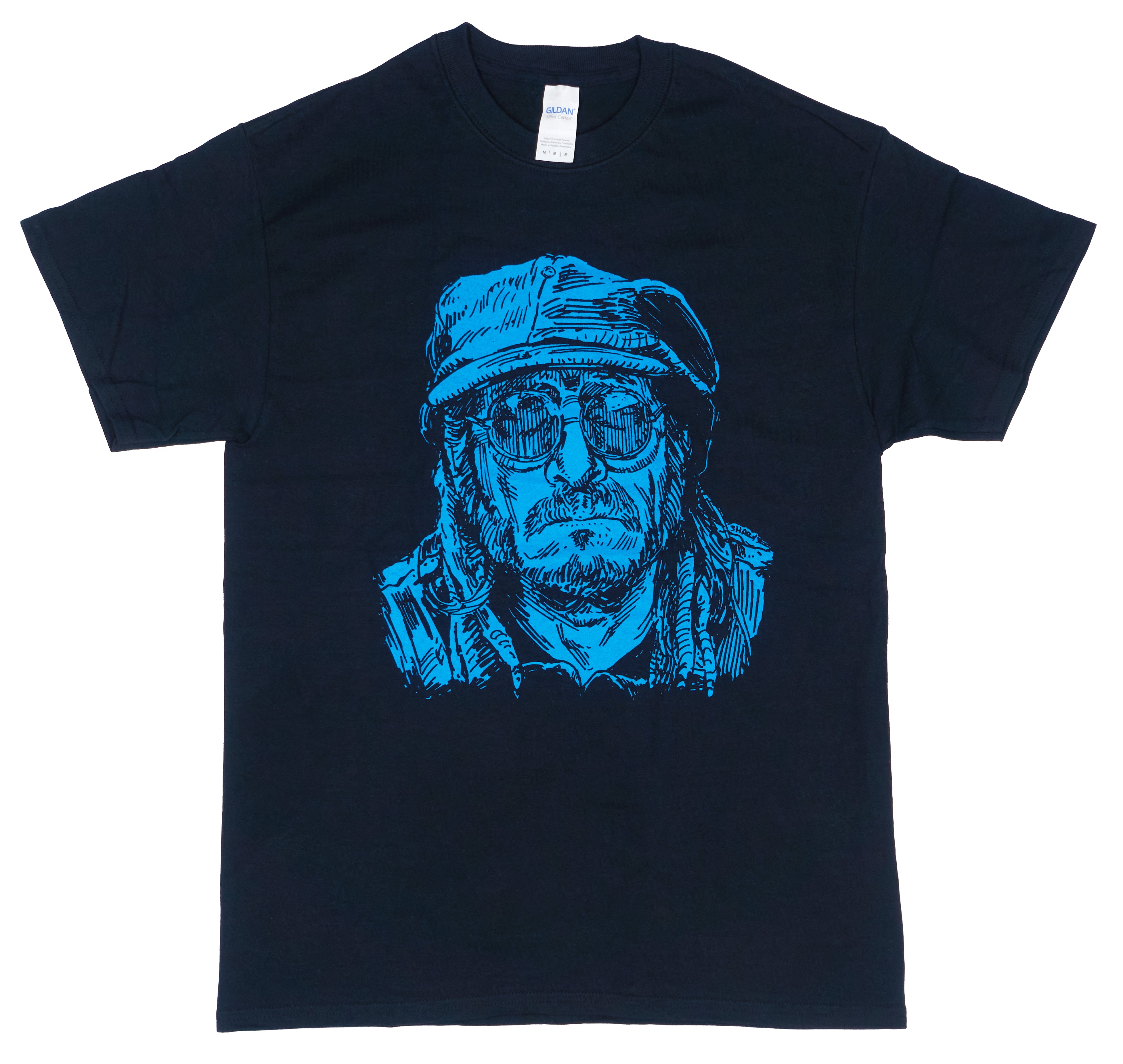 Keith Morris - Chris Shary Portrait Germs Blue Ink Shirt Size Medium