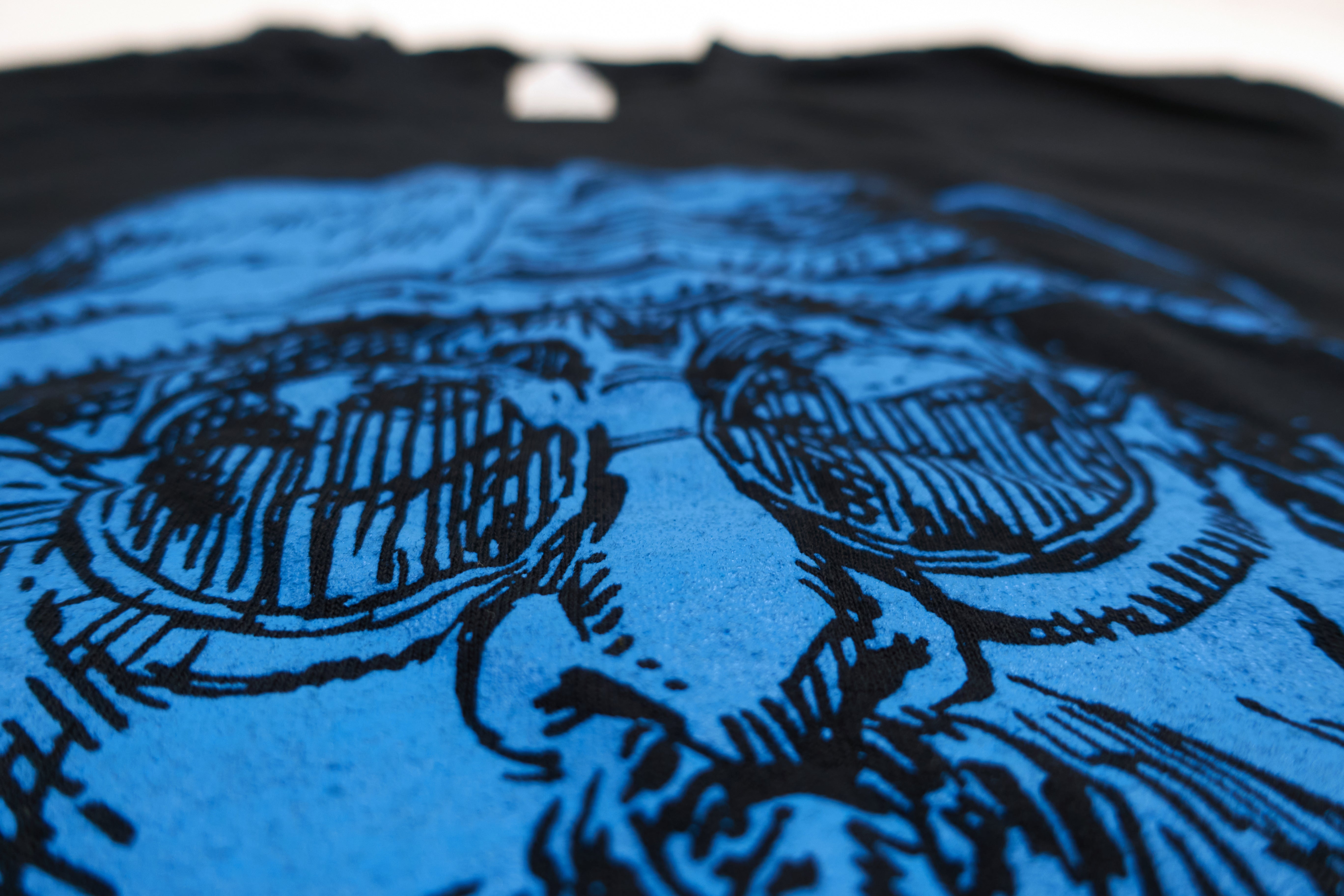 Keith Morris - Chris Shary Portrait Germs Blue Ink Shirt Size Medium