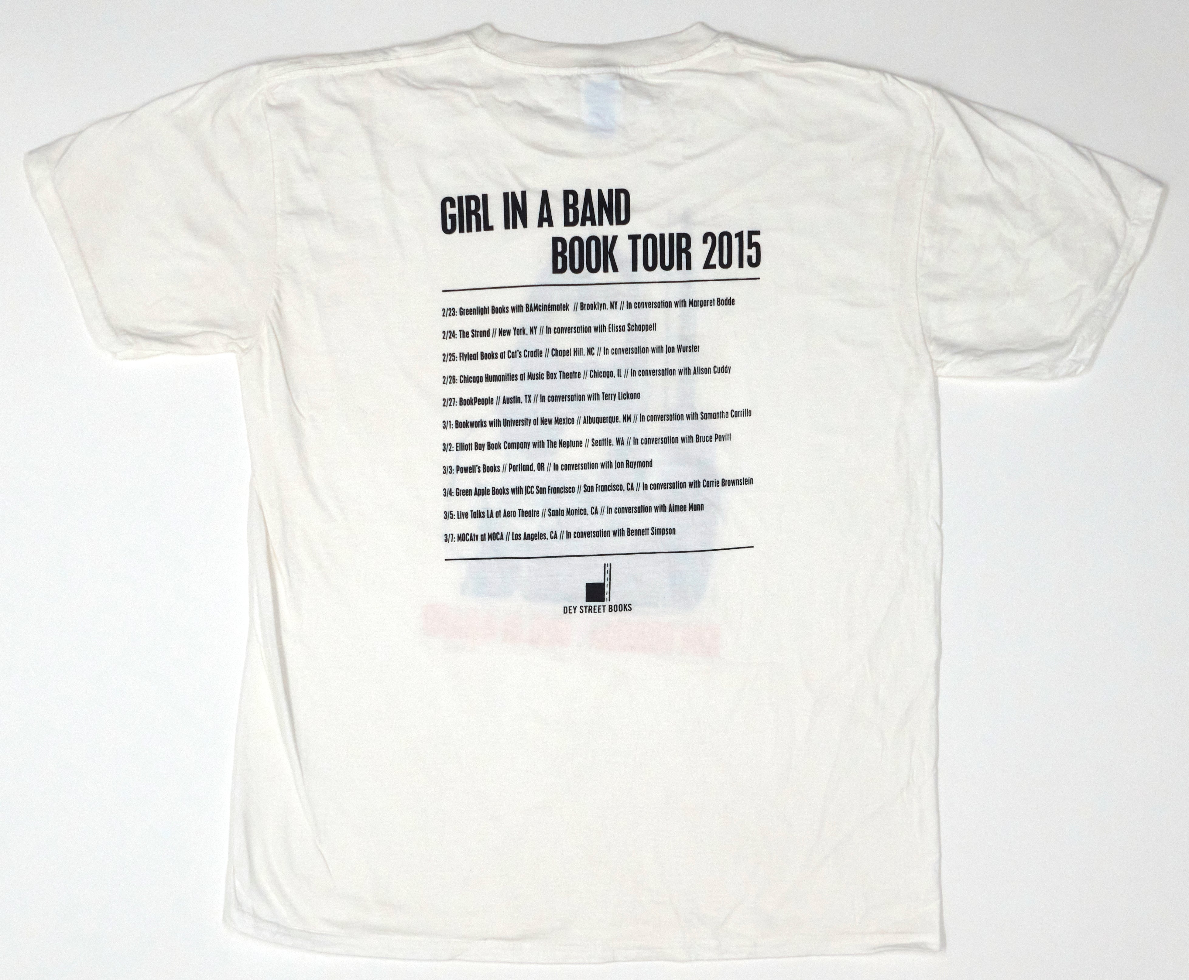 Kim Gordon - Girl In A Band 2015 Tour Shirt Size Large