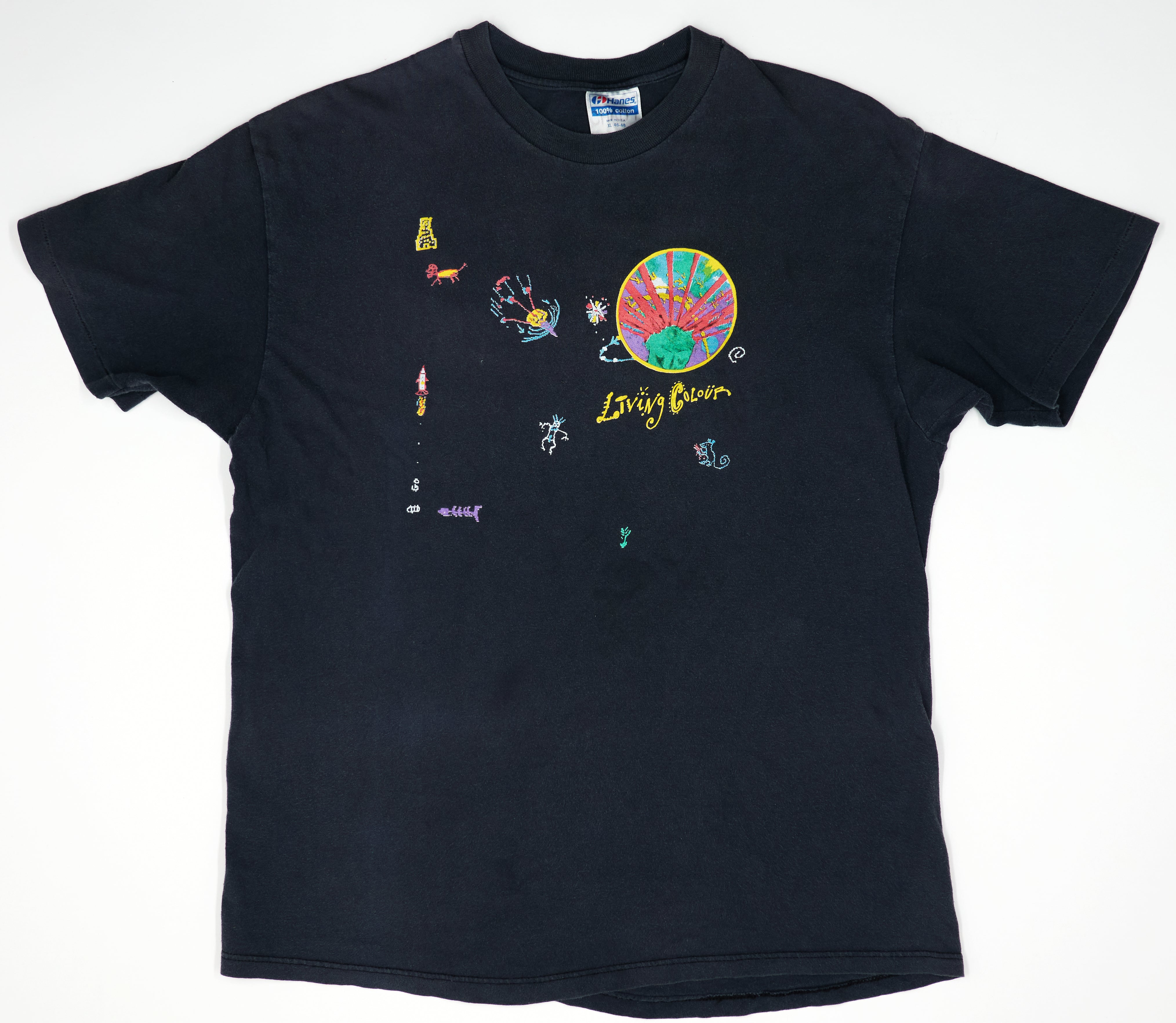 Living Colour – Vivid What's Your Favorite Color 1988 Tour Shirt Size XL