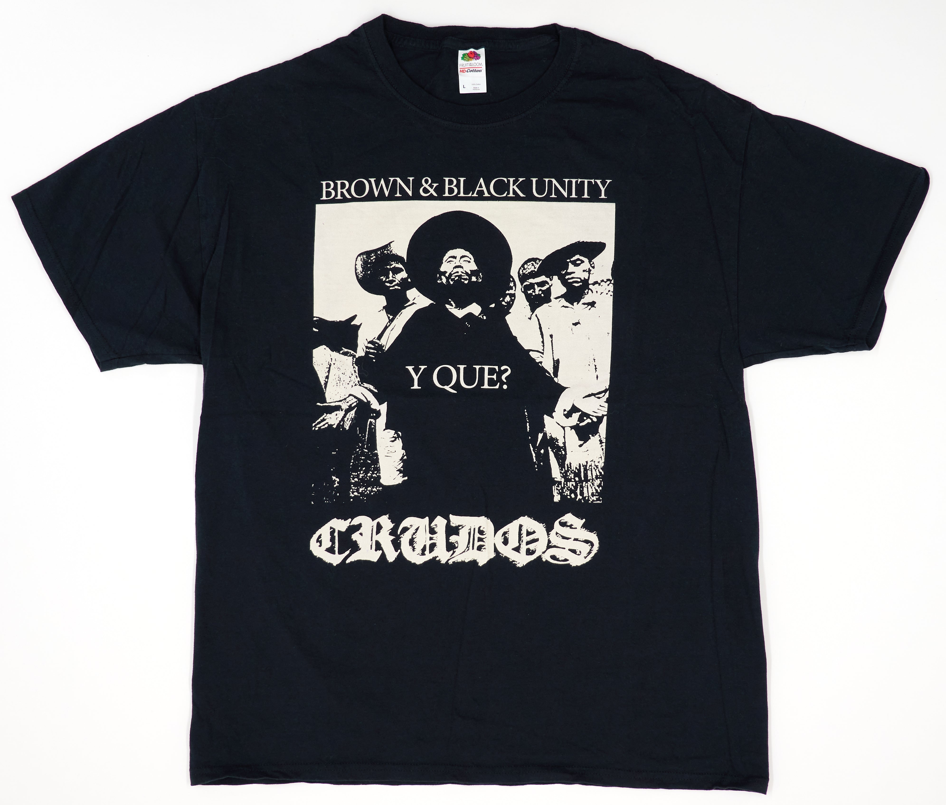 Los Crudos – Brown And Black Unity Y Que? Shirt Size Large