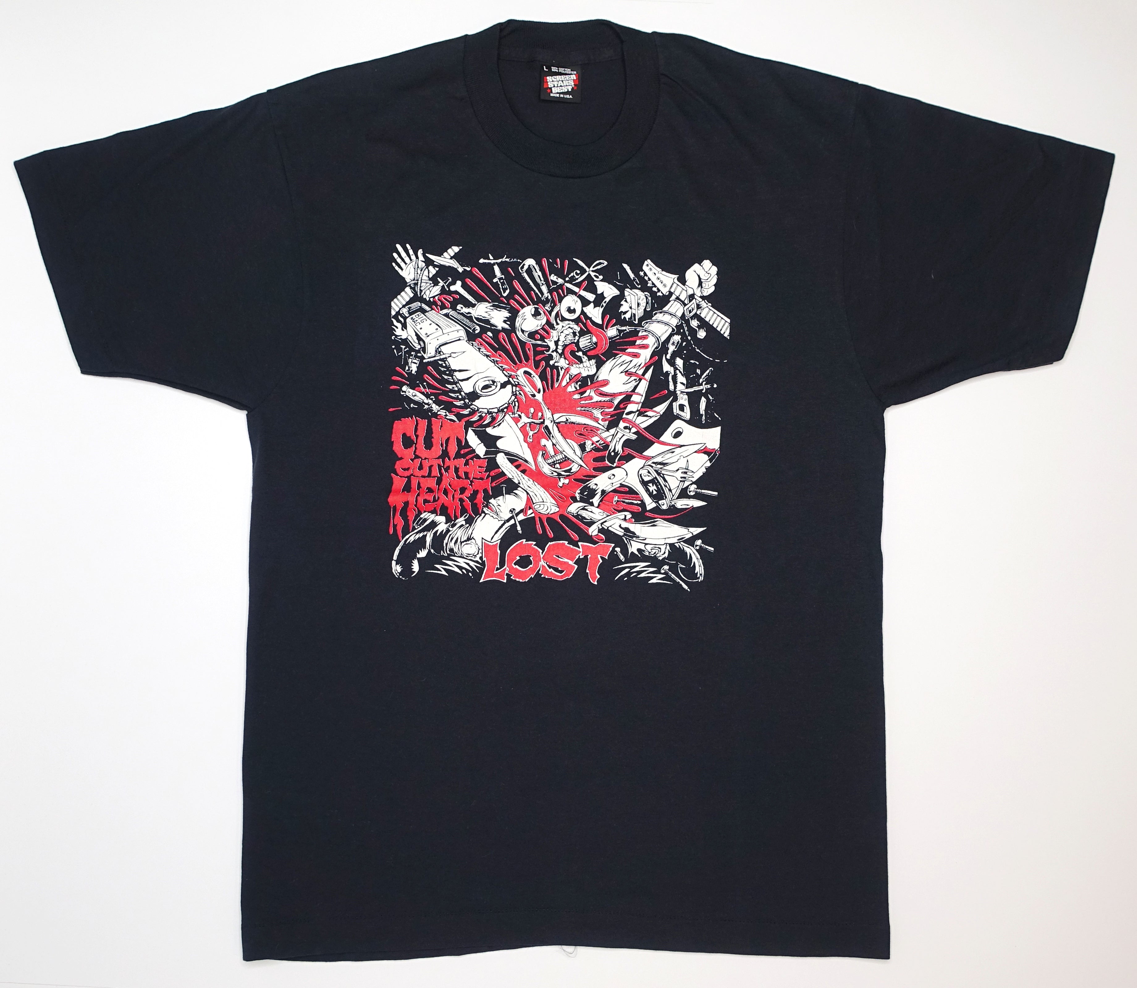 Lost ‎– Cut Out The Heart 1990 Tour Shirt Size Large