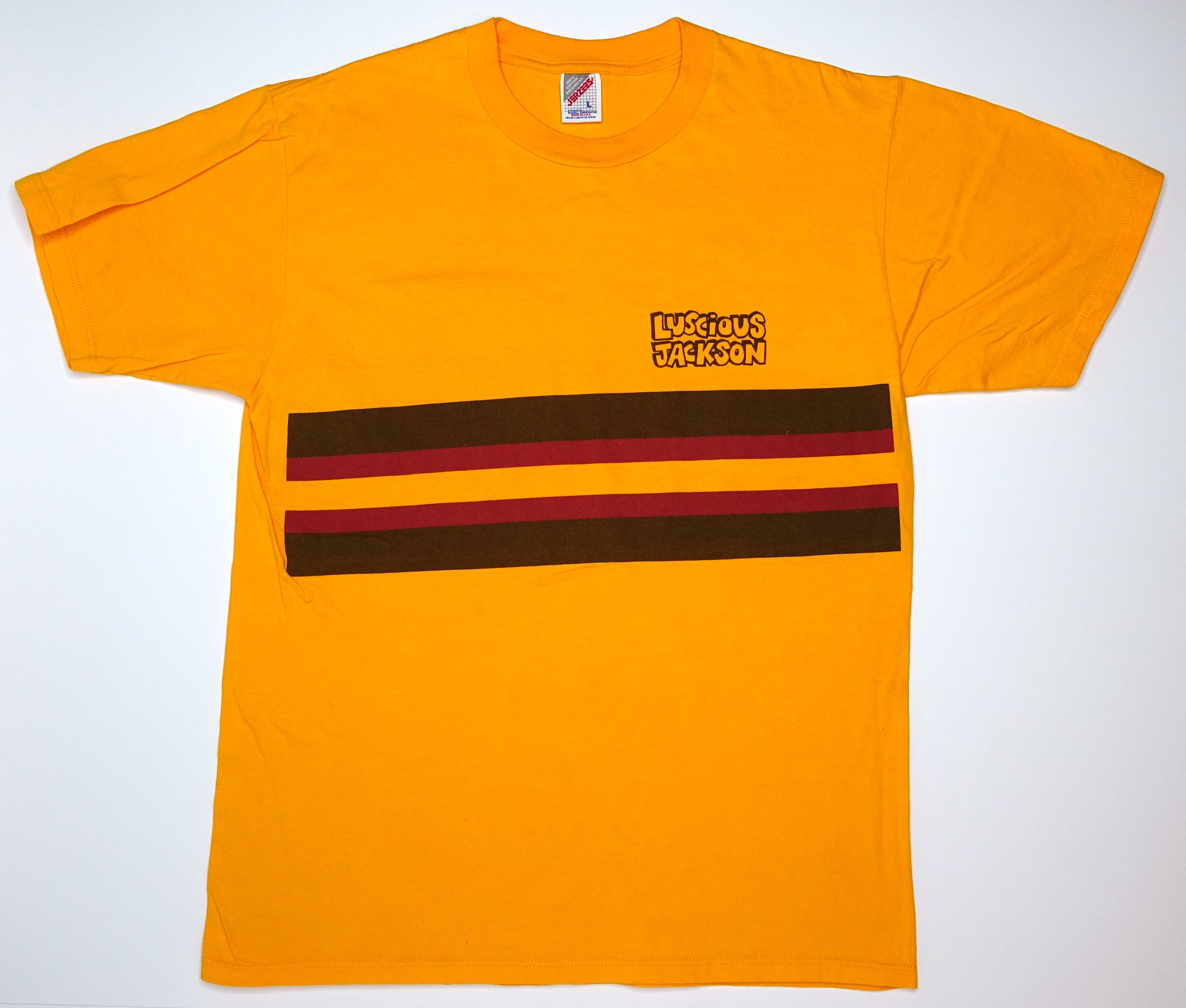 Luscious Jackson - Chest Stripes Tour Shirt Size Large