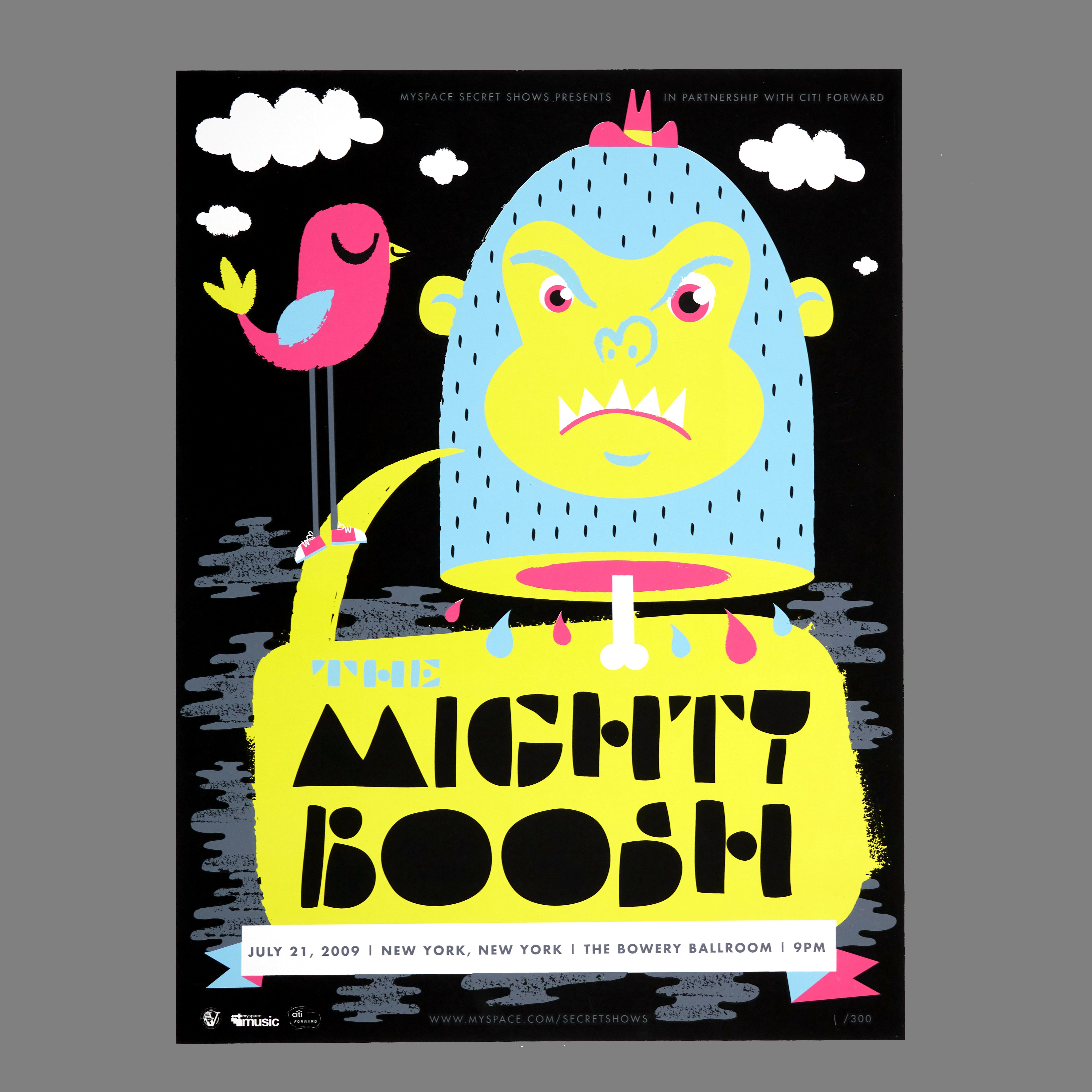 Mighty Boosh - 2009 MySpace Secret Show 18X24 Inch Silkscreened Poster (NY) Number 1 Of 300