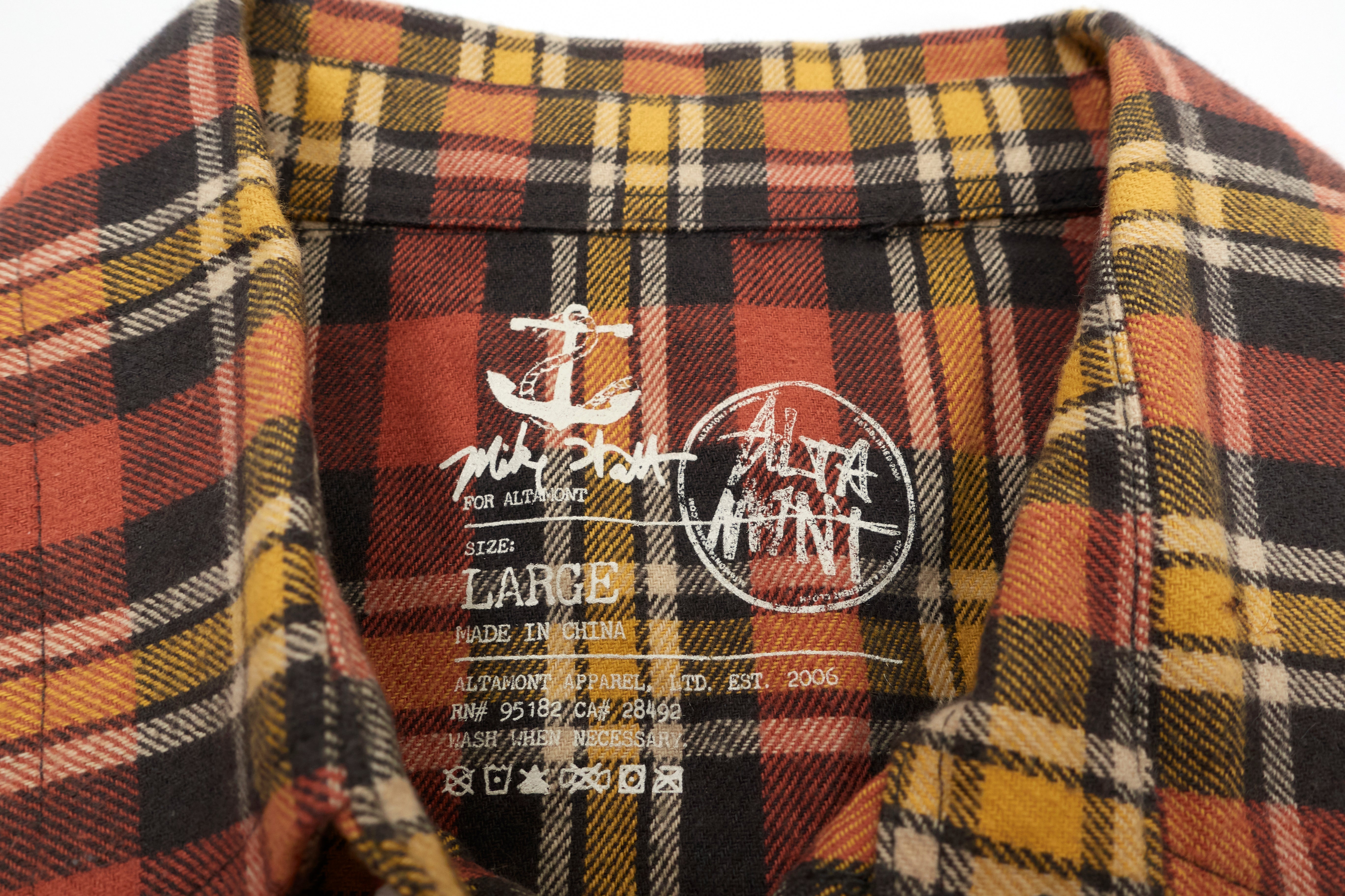 Mike Watt - Altamont Flannel 2012 Shirt Size Large