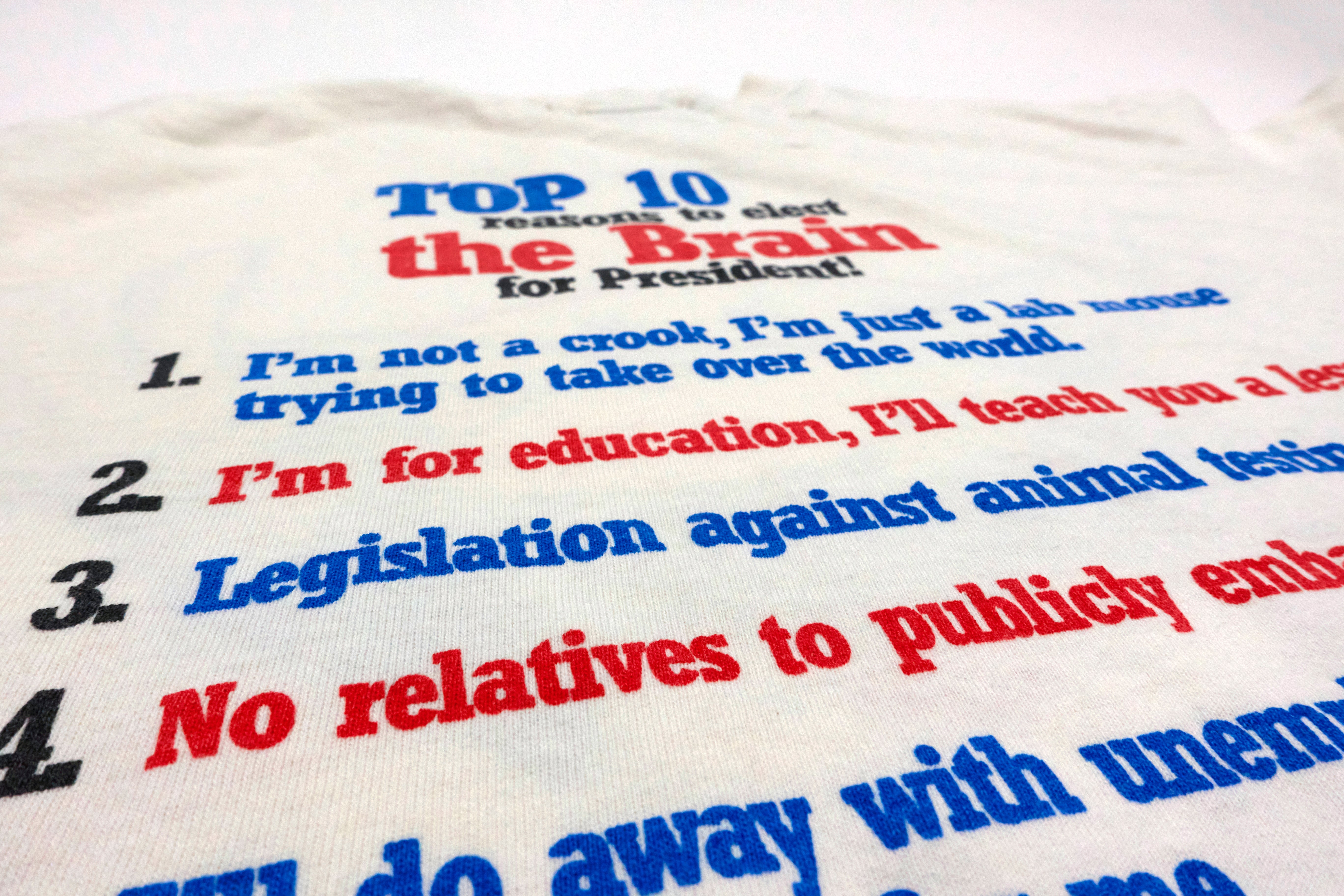 Animaniacs – Put A Brain In The Whitehouse 90's Shirt Size Small