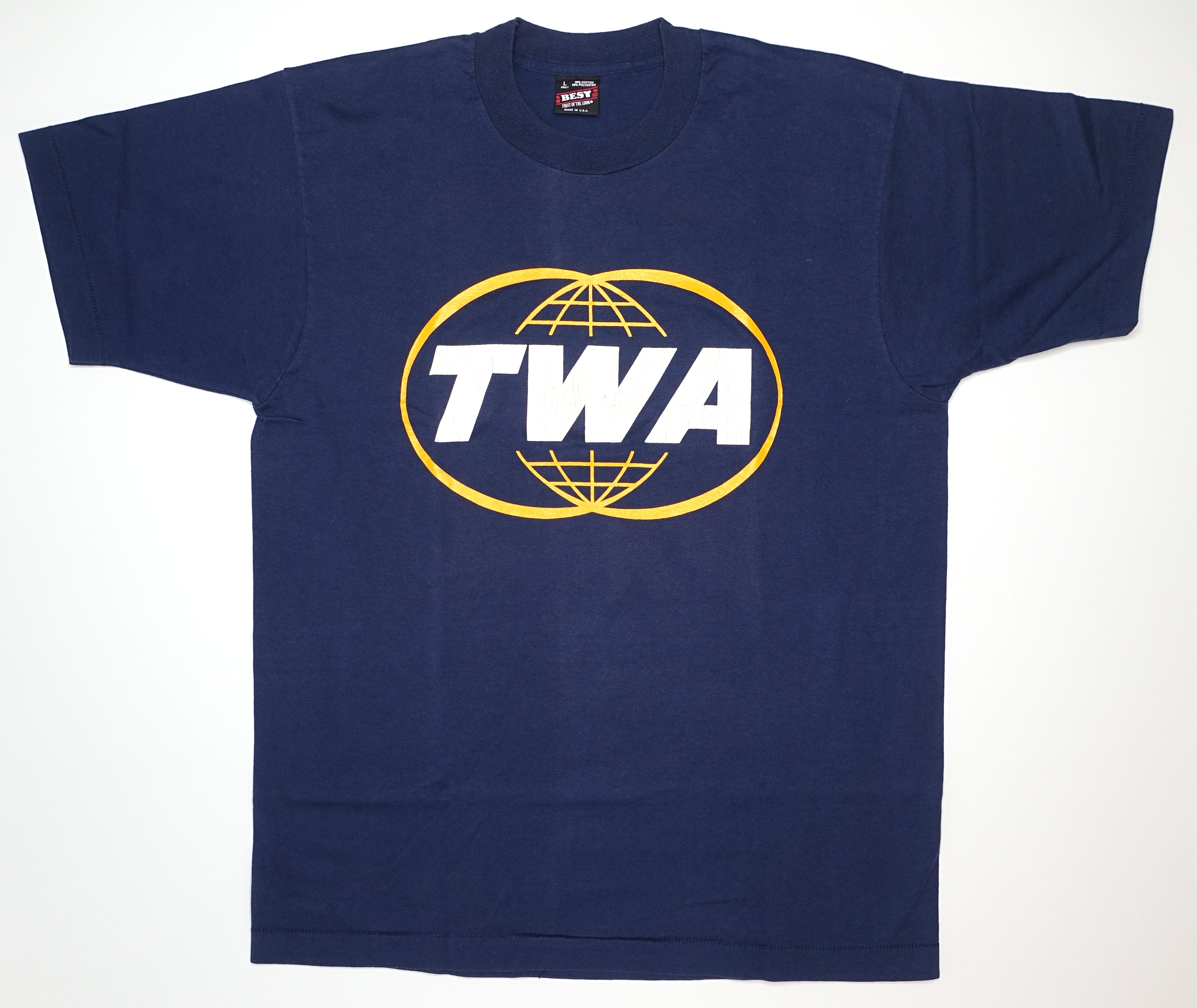 Trans World Airlines - 90's Vintage TWA Globe Logo Size Large