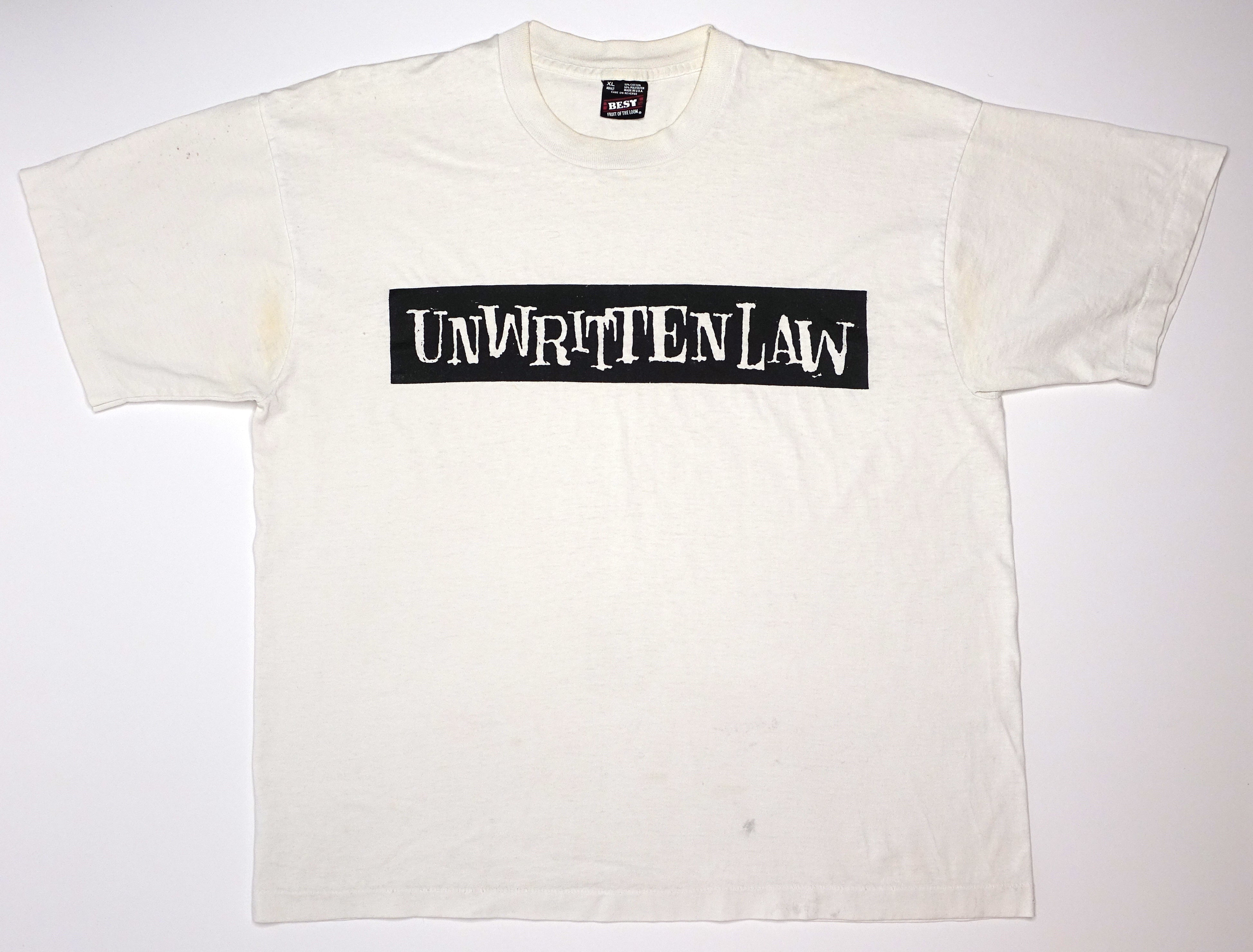 Unwritten Law – Bar Logo / Blue Room 1994 Tour Shirt Size XL