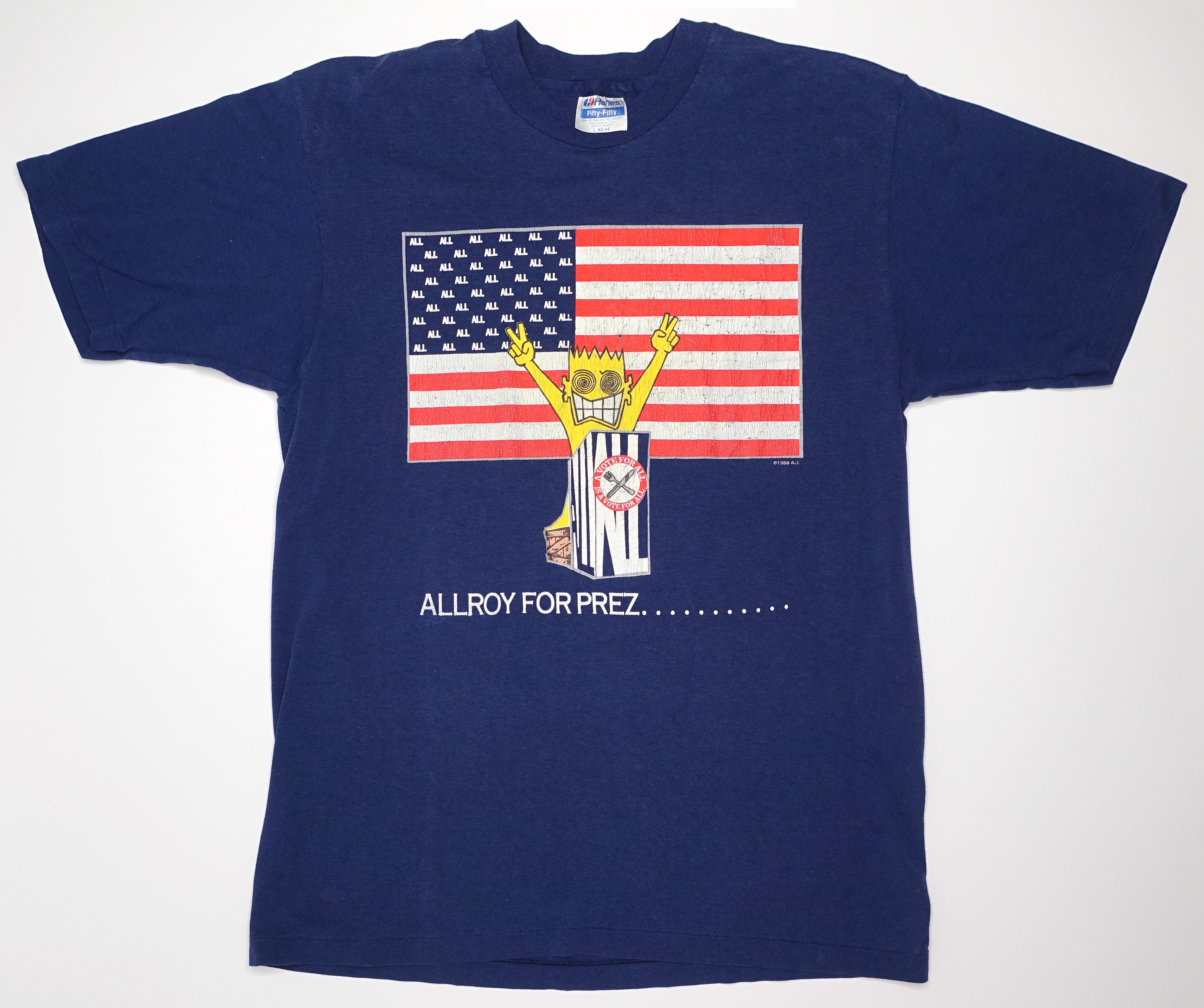 ALL - Allroy For Prez...1988 Tour Shirt Size Large