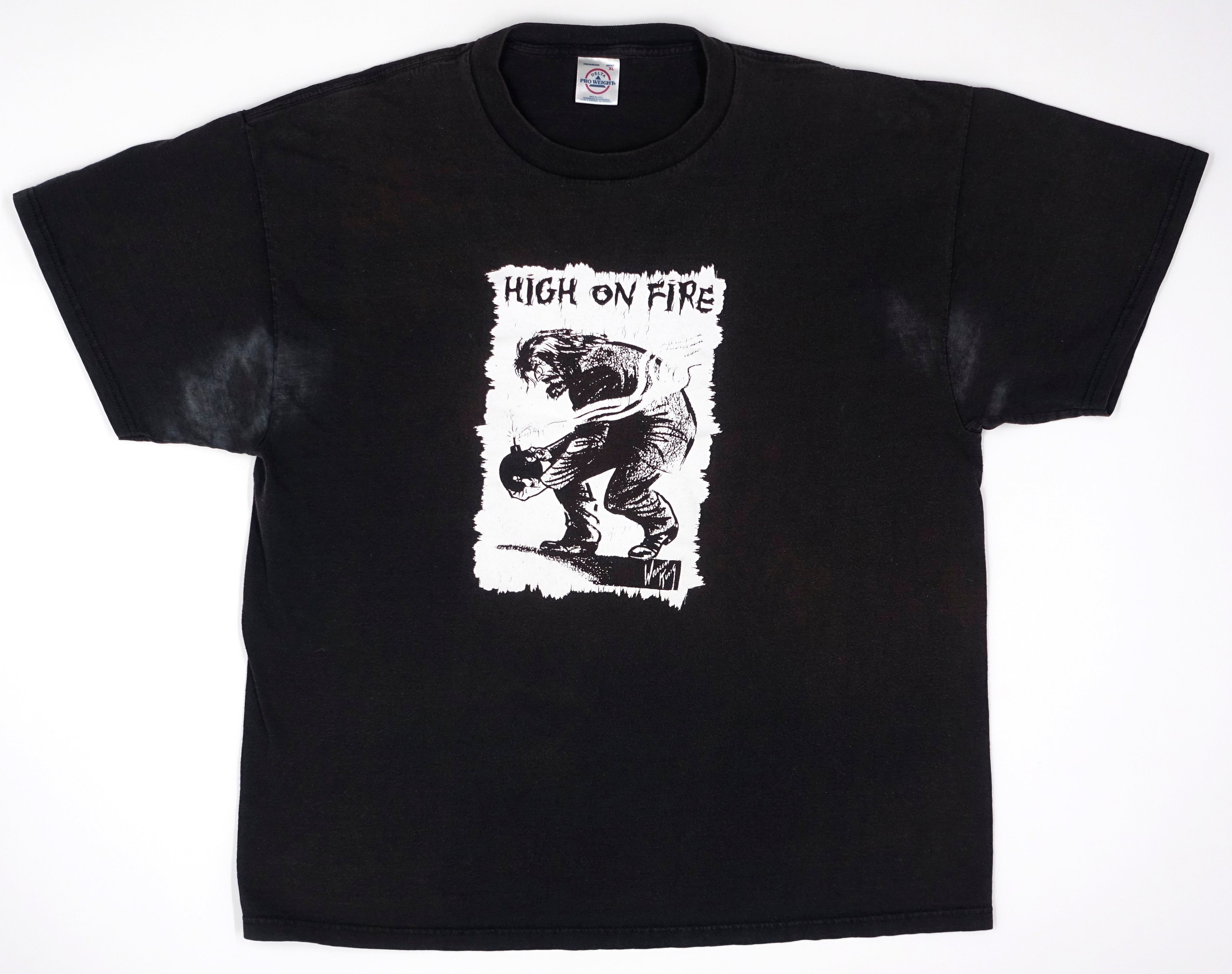 High On Fire - Bomb Thrower Warren King Tour Shirt Size XL