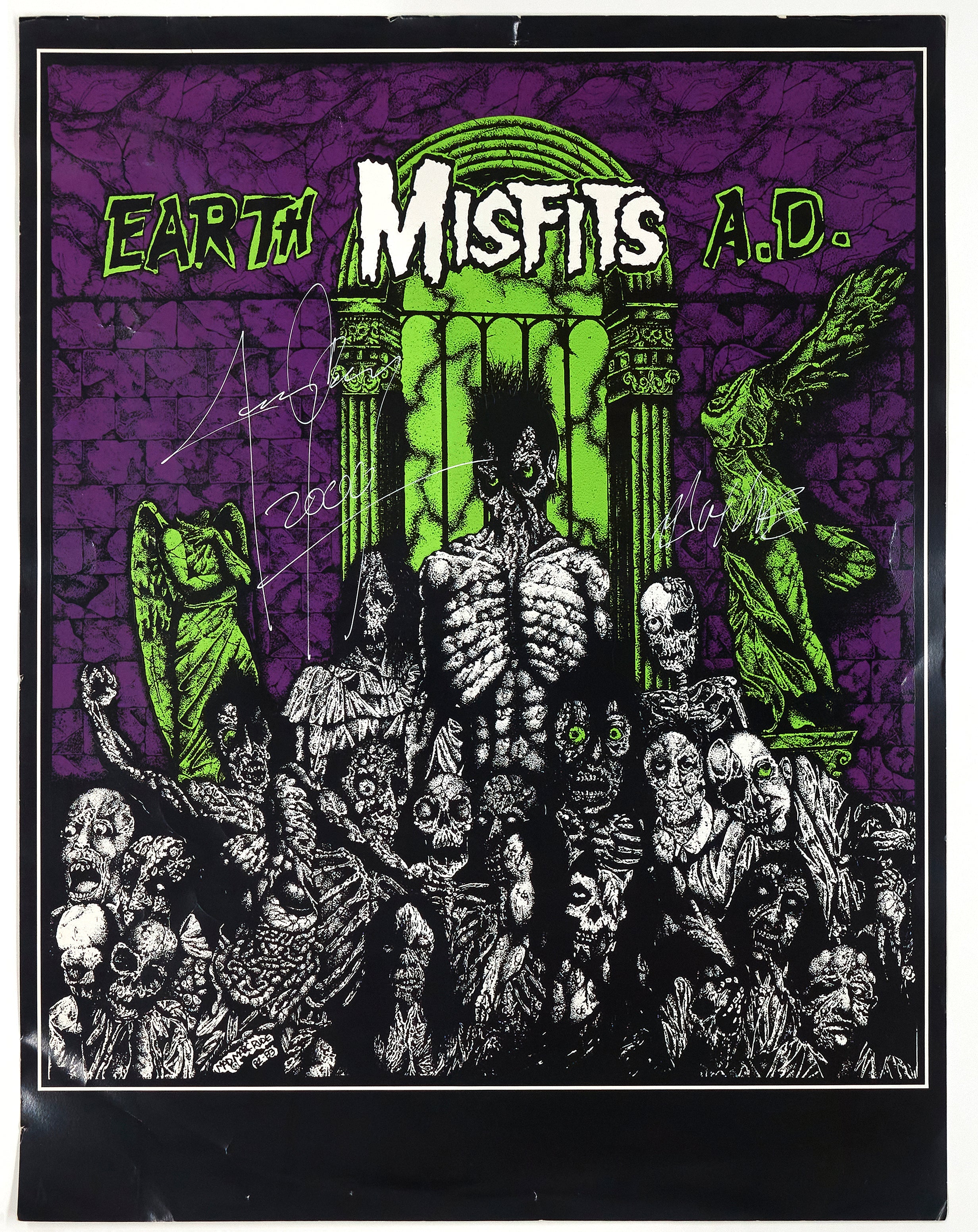 Misfits - Earth A.D. Autographed by Doyle / Jerry Glossy Screen Printed Poster