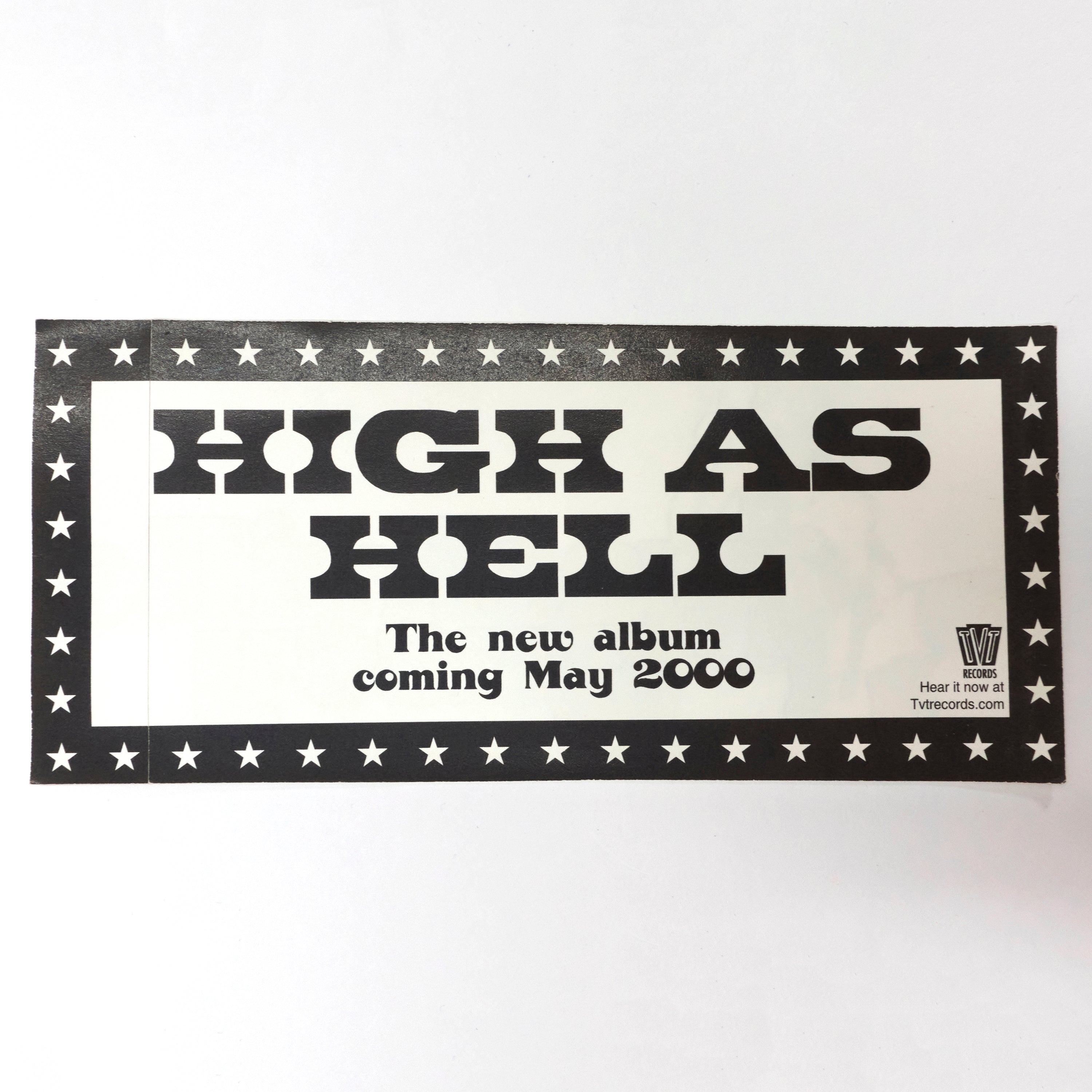 Nashville Pussy - High As Hell 2000 Promo Sticker
