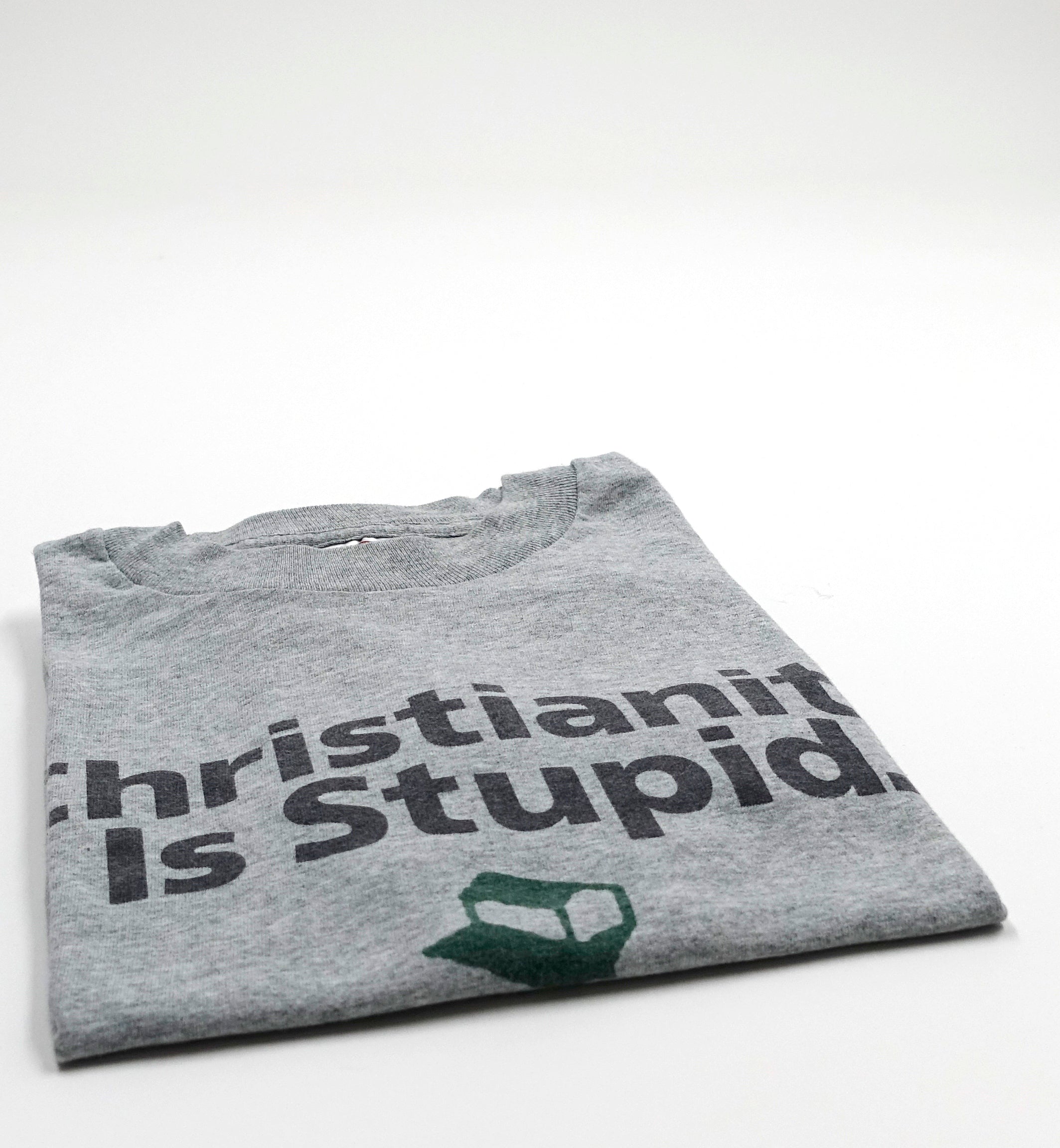 Negativland ‎– Christianity Is Stupid 90's Tour Grey Shirt Size XL