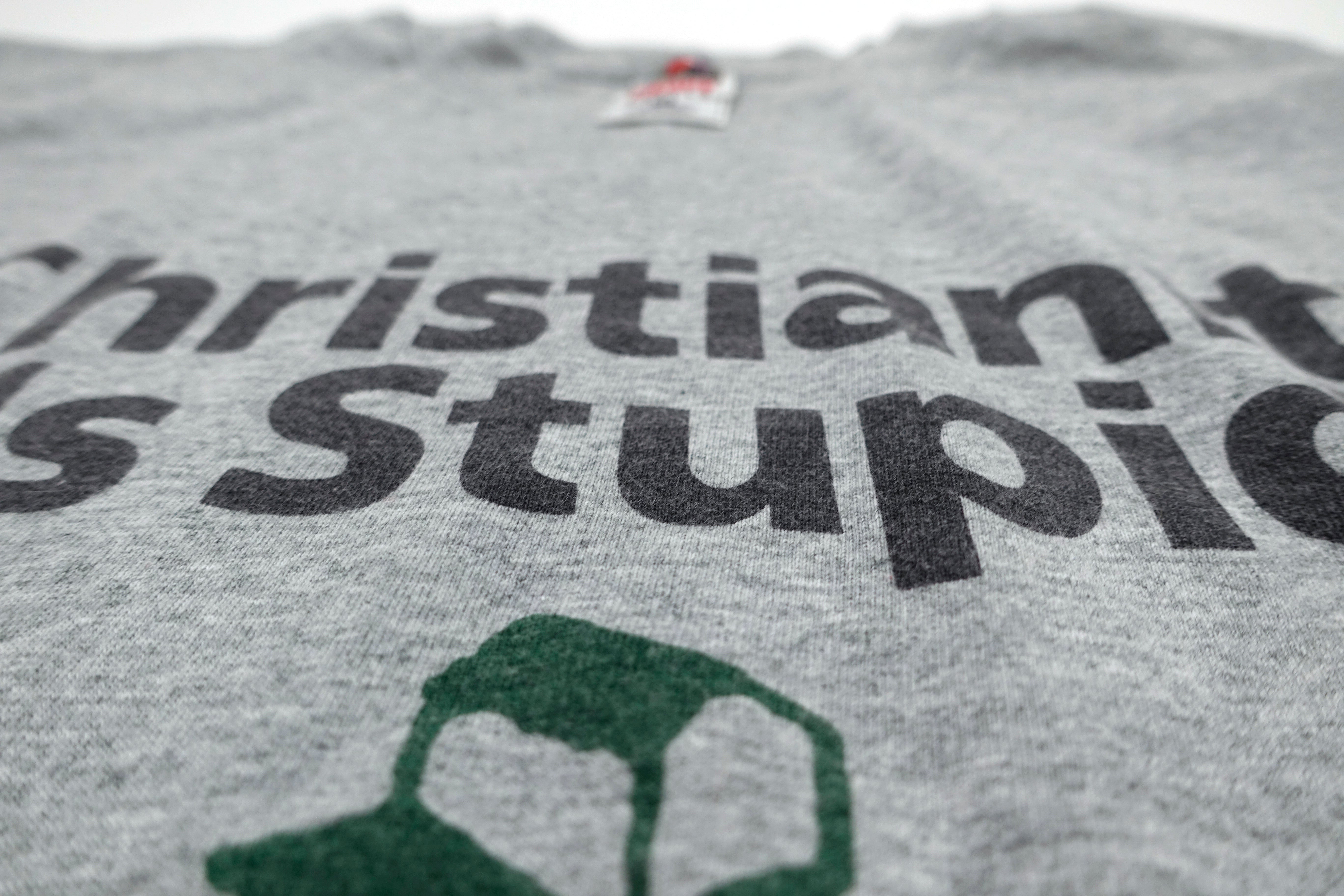 Negativland ‎– Christianity Is Stupid 90's Tour Grey Shirt Size XL