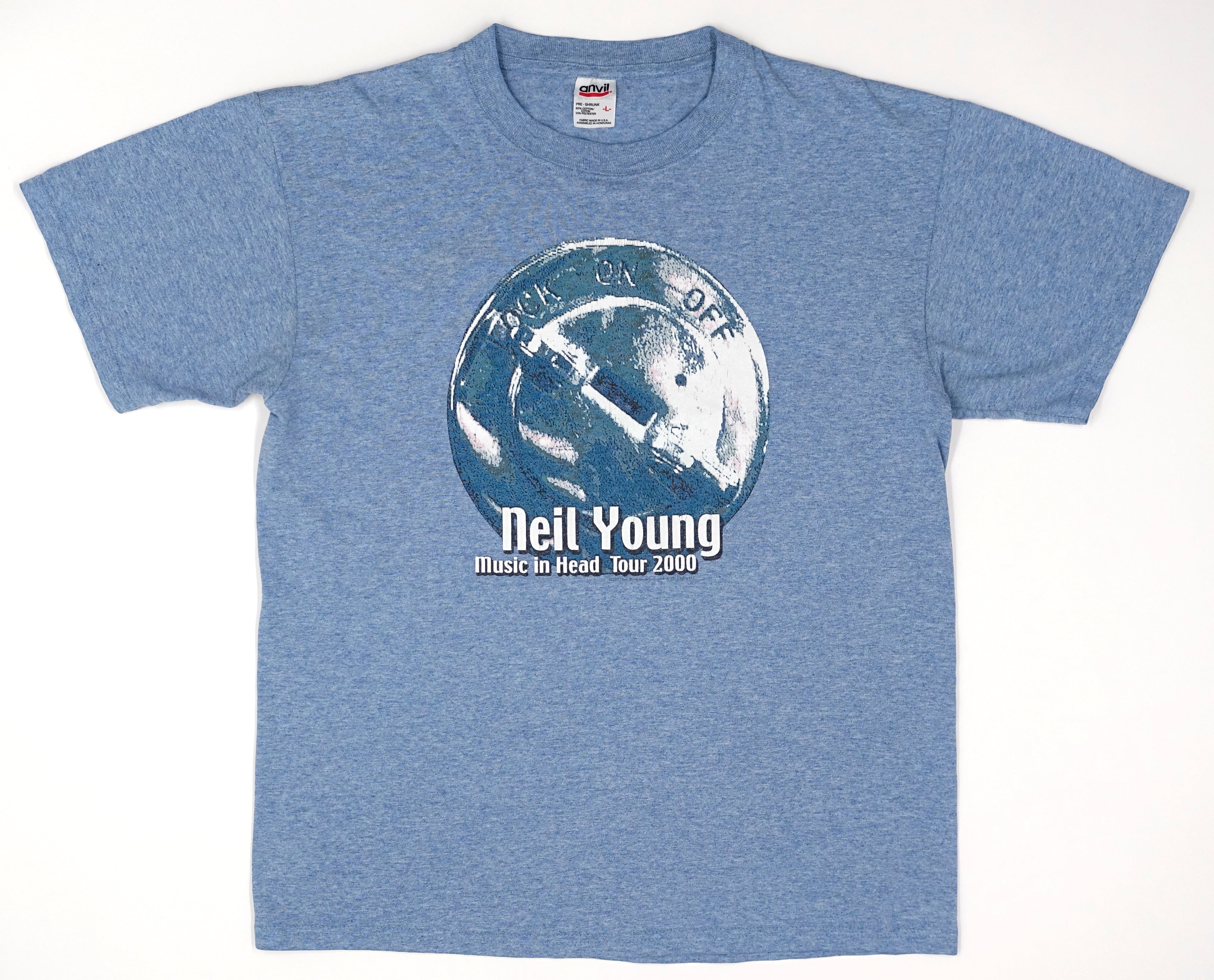 Neil Young ‎– Music In Head 2000 Tour Shirt Size Large