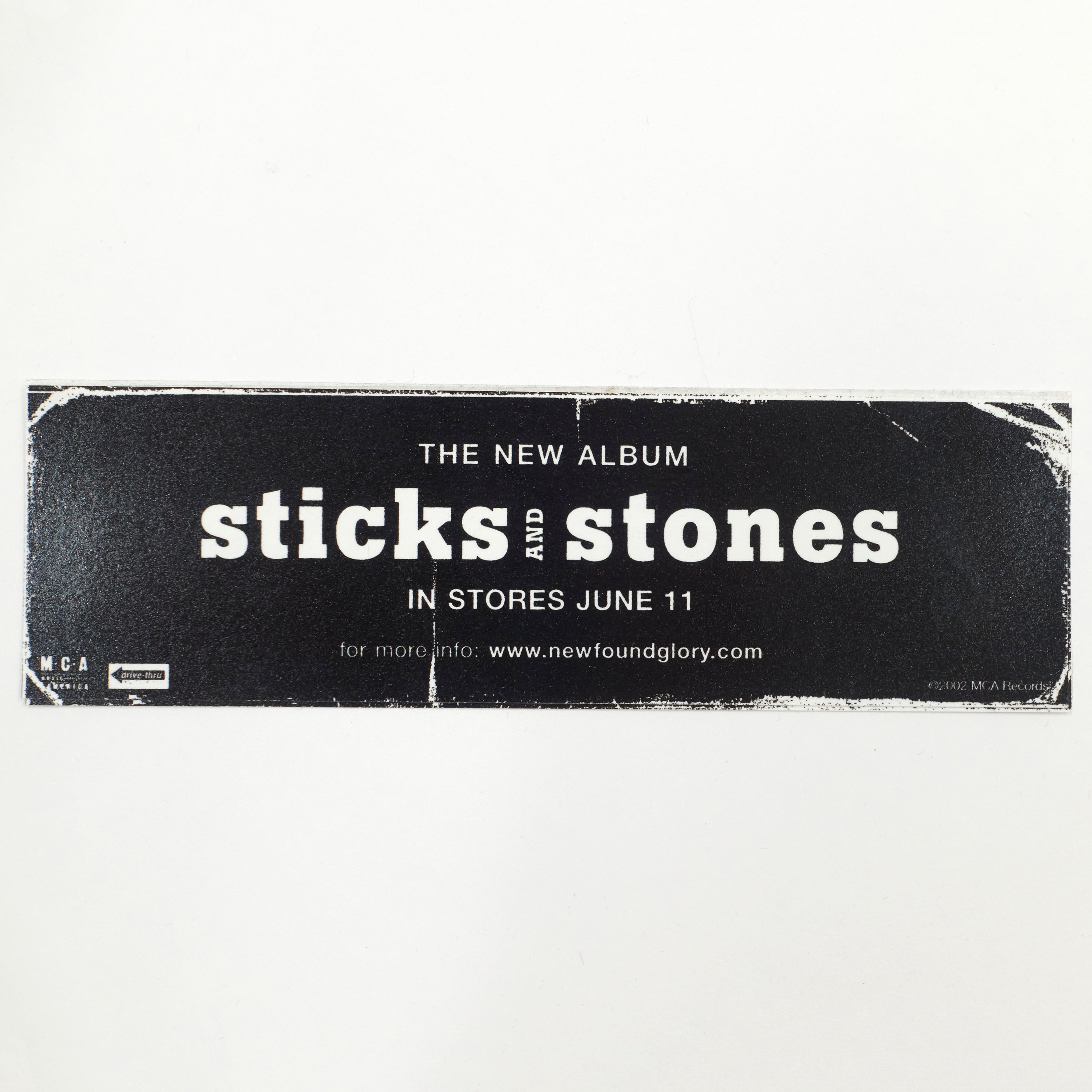 New Found Glory - Sticks And Stones Promo Sticker