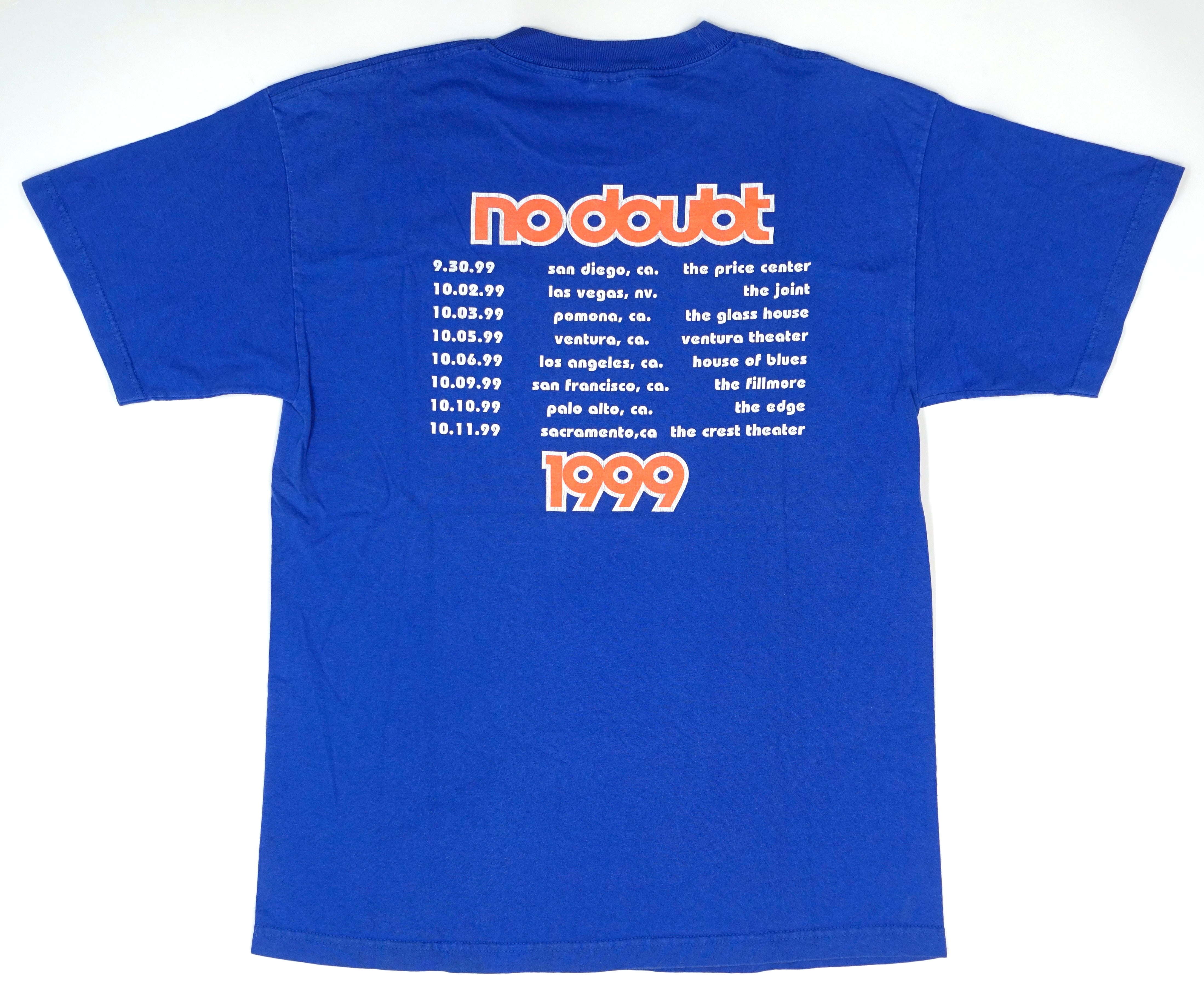No Doubt - California and Nevada 1999 Tour Shirt Size Large