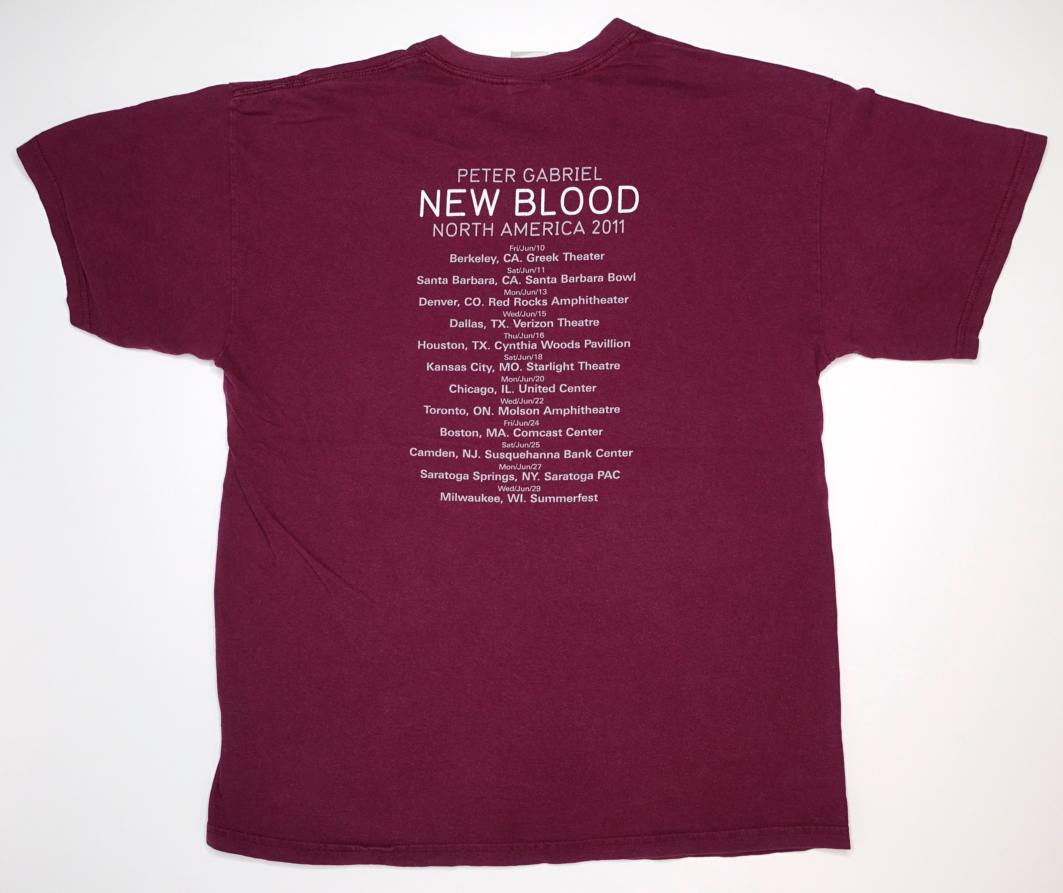 Peter Gabriel - New Blood North America 2011 Tour Shirt Size Large