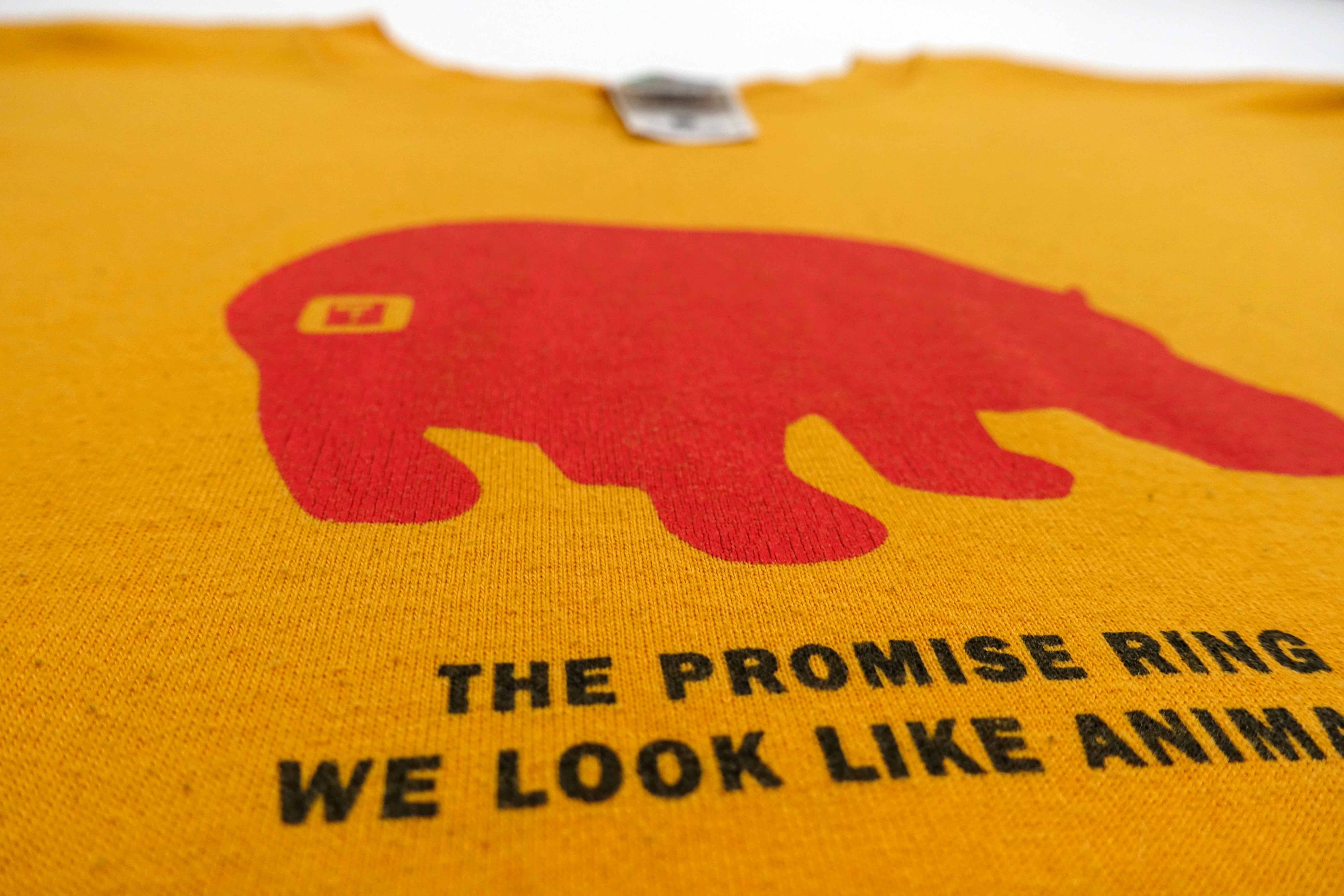 Promise Ring - We Look Like Animals Yellow 2000 Tour Shirt Size Large