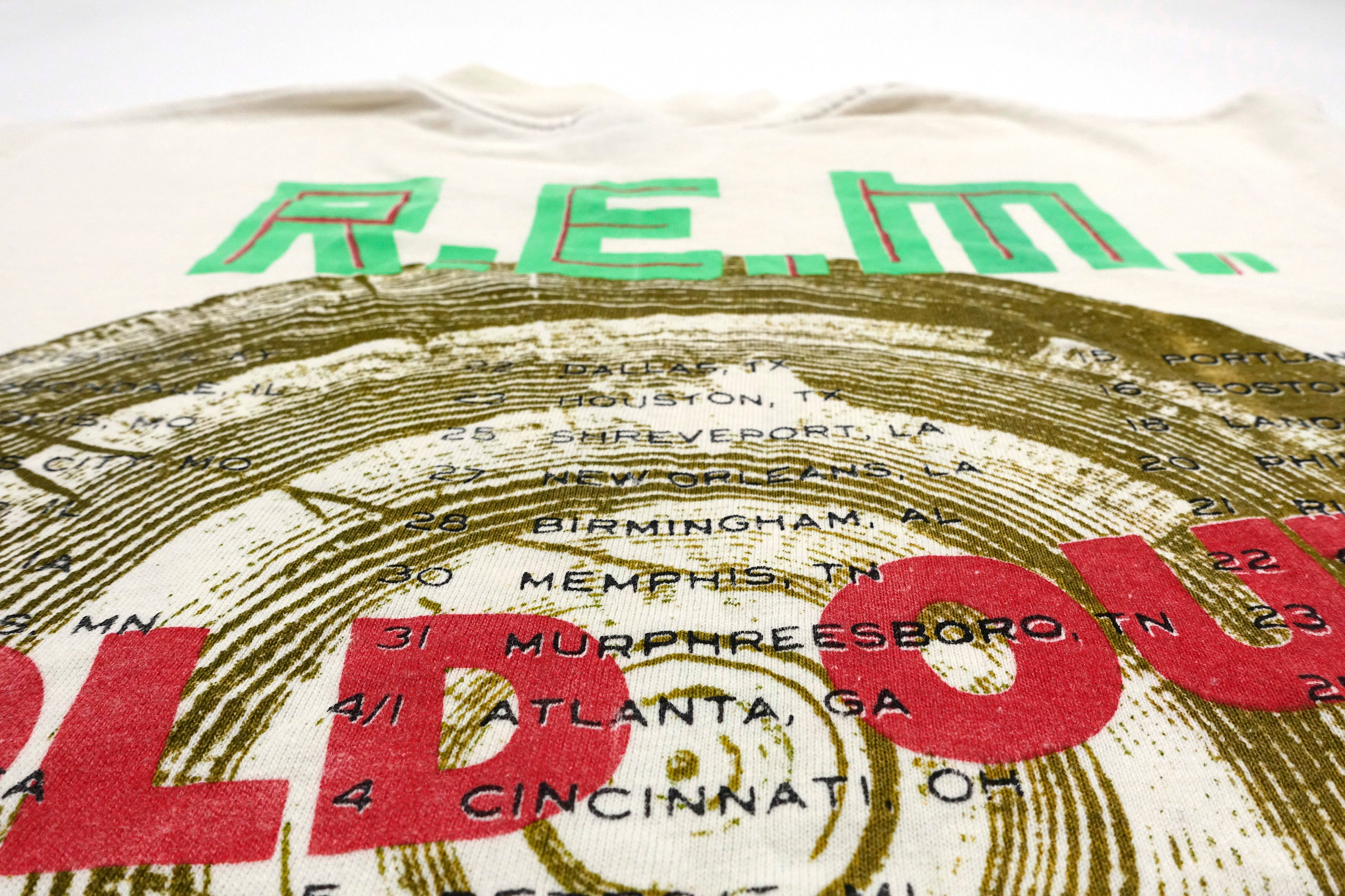 R.E.M. – Green 1989 North American Sold Out Tour Shirt Size Large