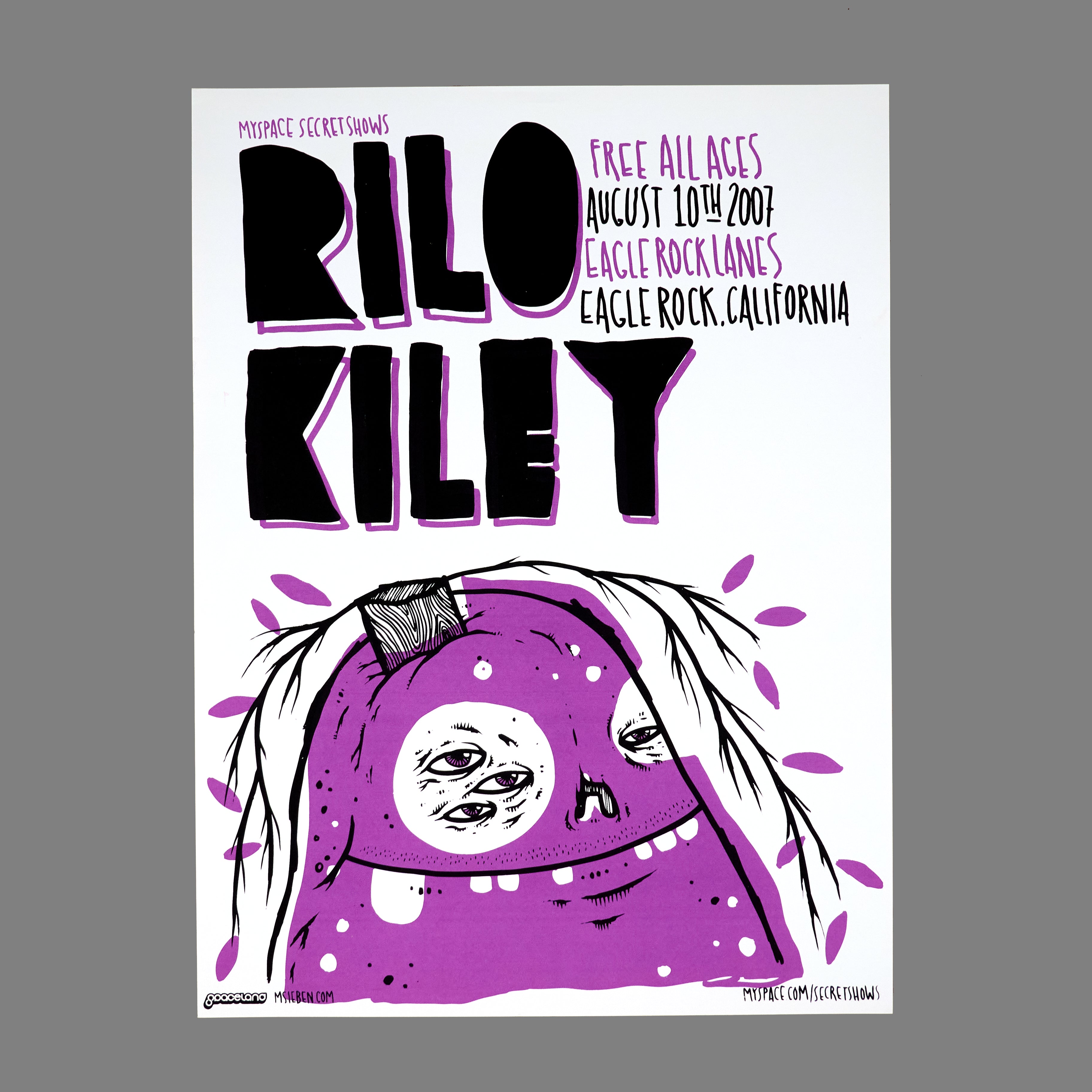 Rilo Kiley - 2007 MySpace Secret Show 18X24 Inch Silkscreened Poster Number 1 Of 450