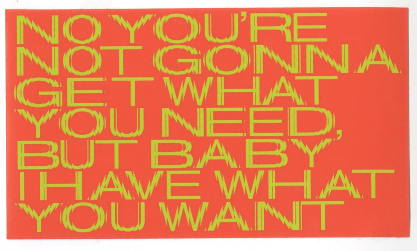 Robyn - Get What You Need Honey 2018 Tour Sticker