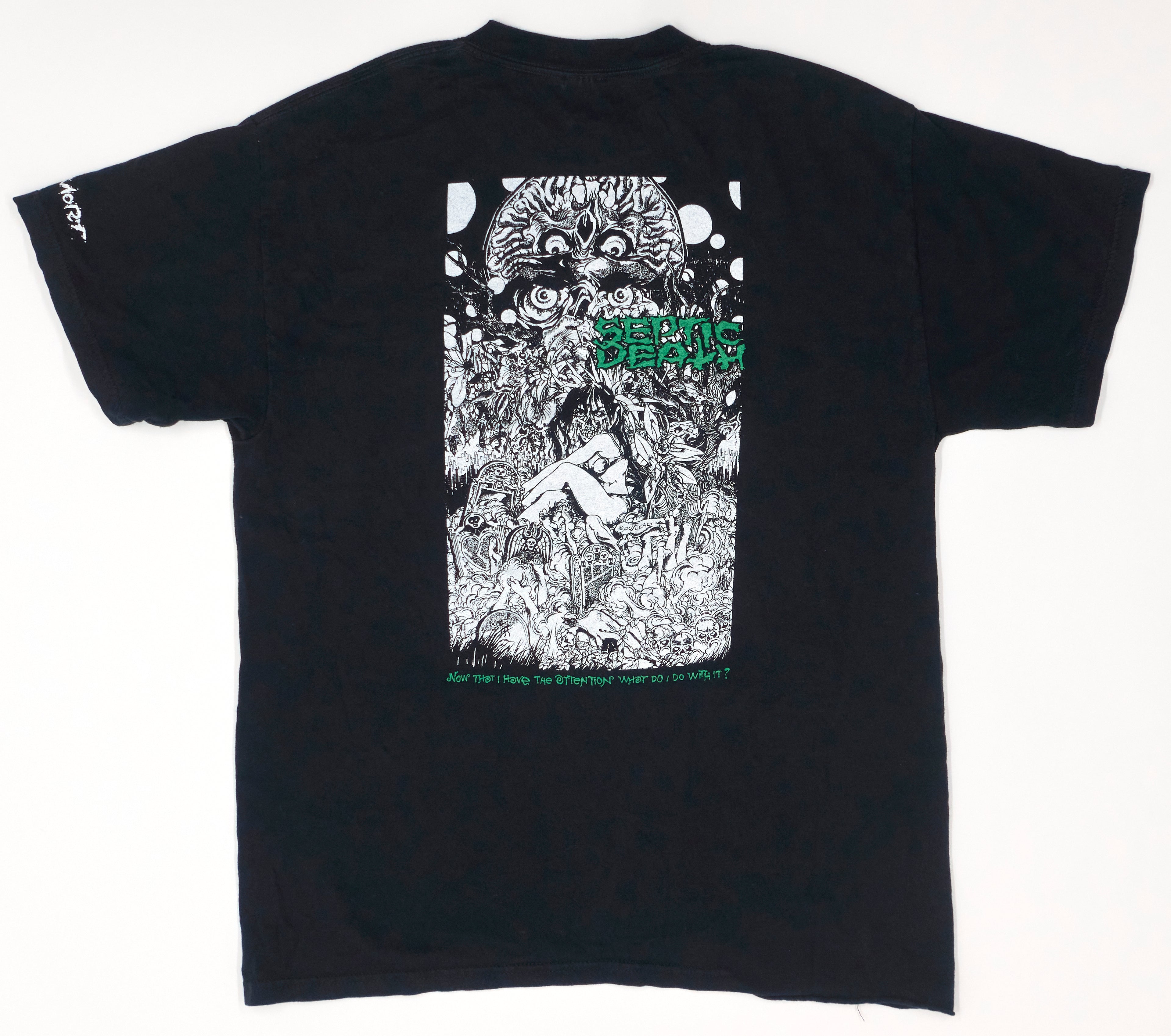 Septic Death - Now That I Have the Attention Shirt (Pushead Re-issue) Size Large