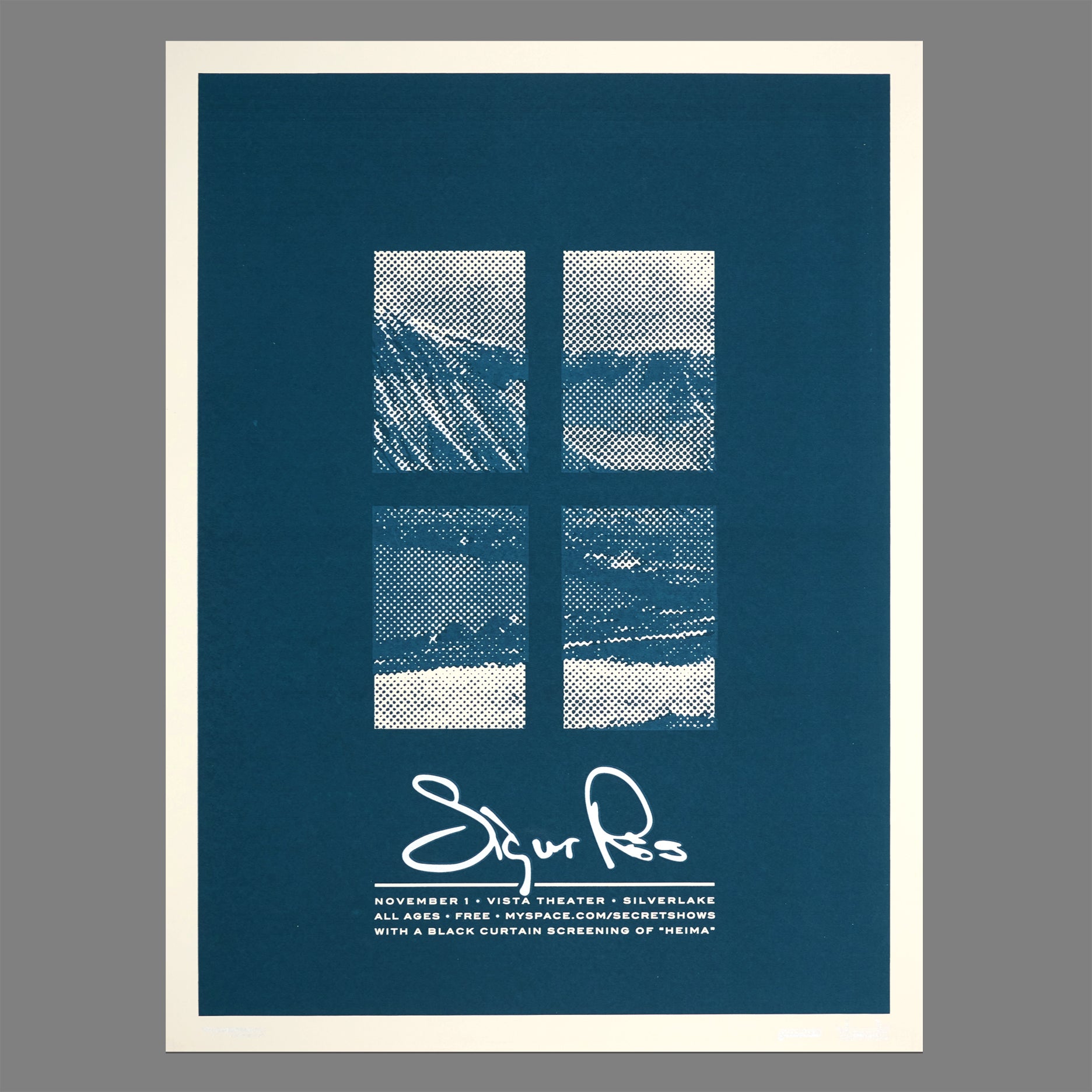 Sigur Ros - 2007 MySpace Secret Show 18X24 Inch Silkscreened Poster Number 1 Of 450