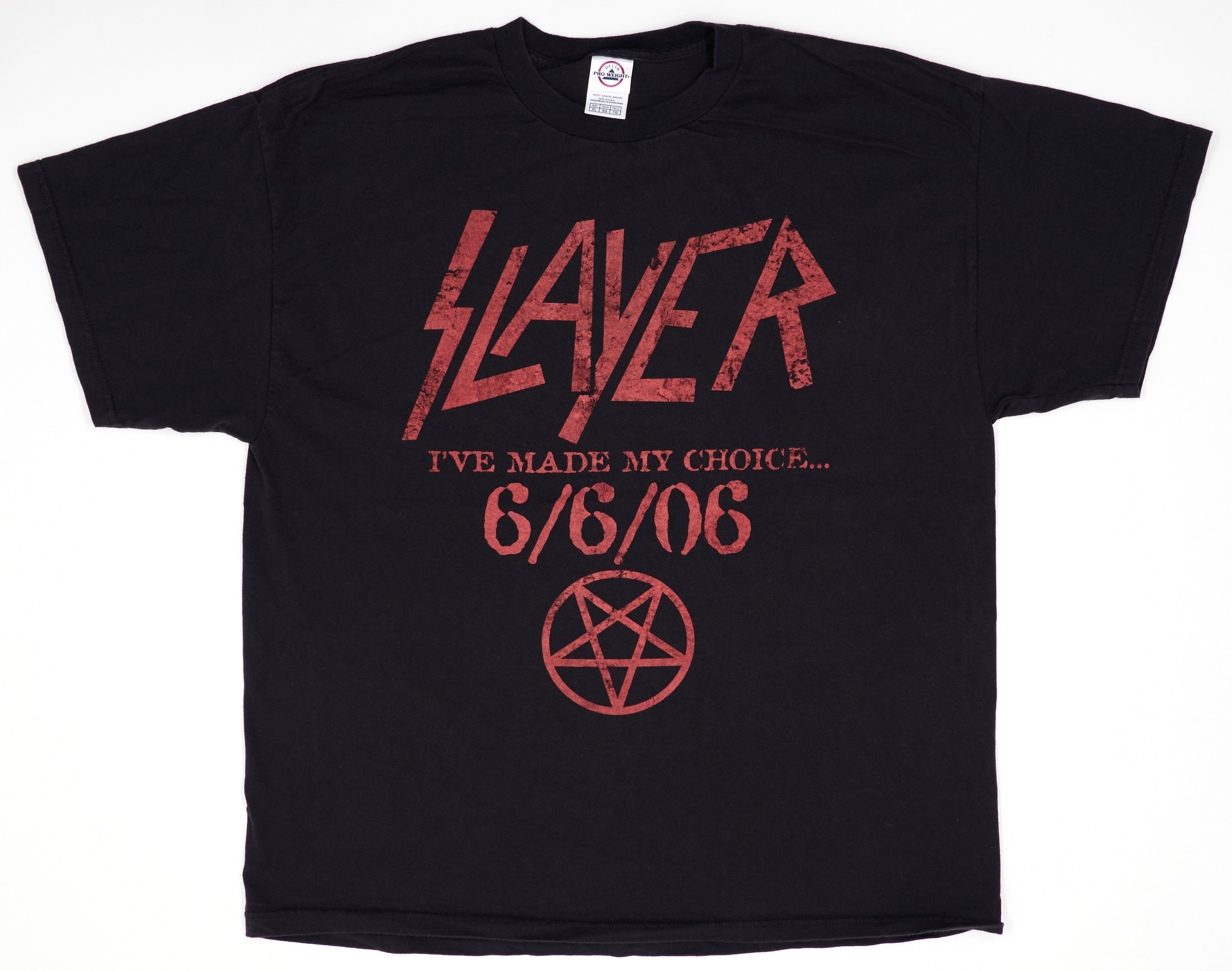 Slayer - I've Made My Choice 6/6/06 Tour Shirt Size XL